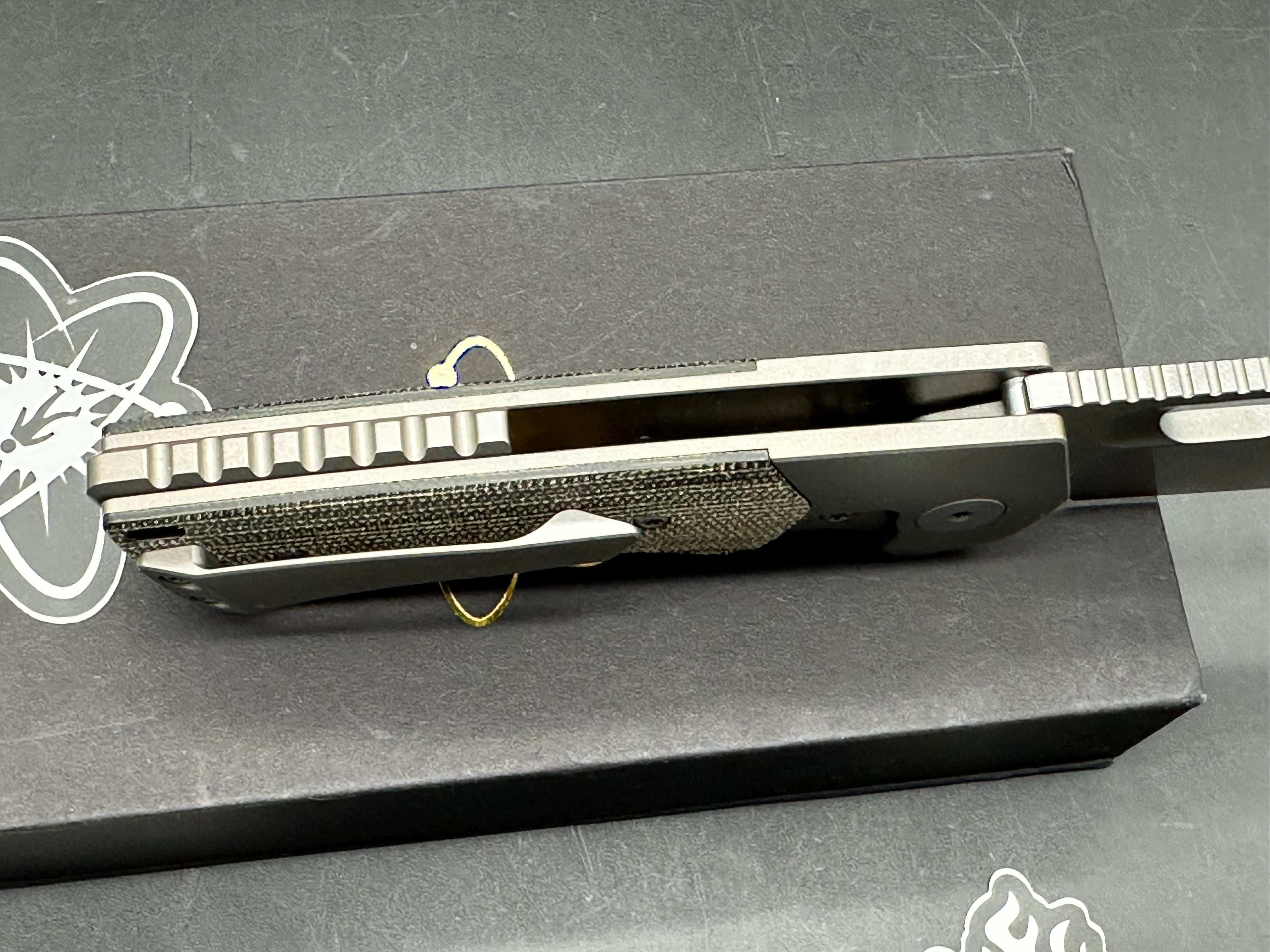 EMP EDC Thick Boy 3 inch stonewashed CPM-S35VN Wharncliffe blade