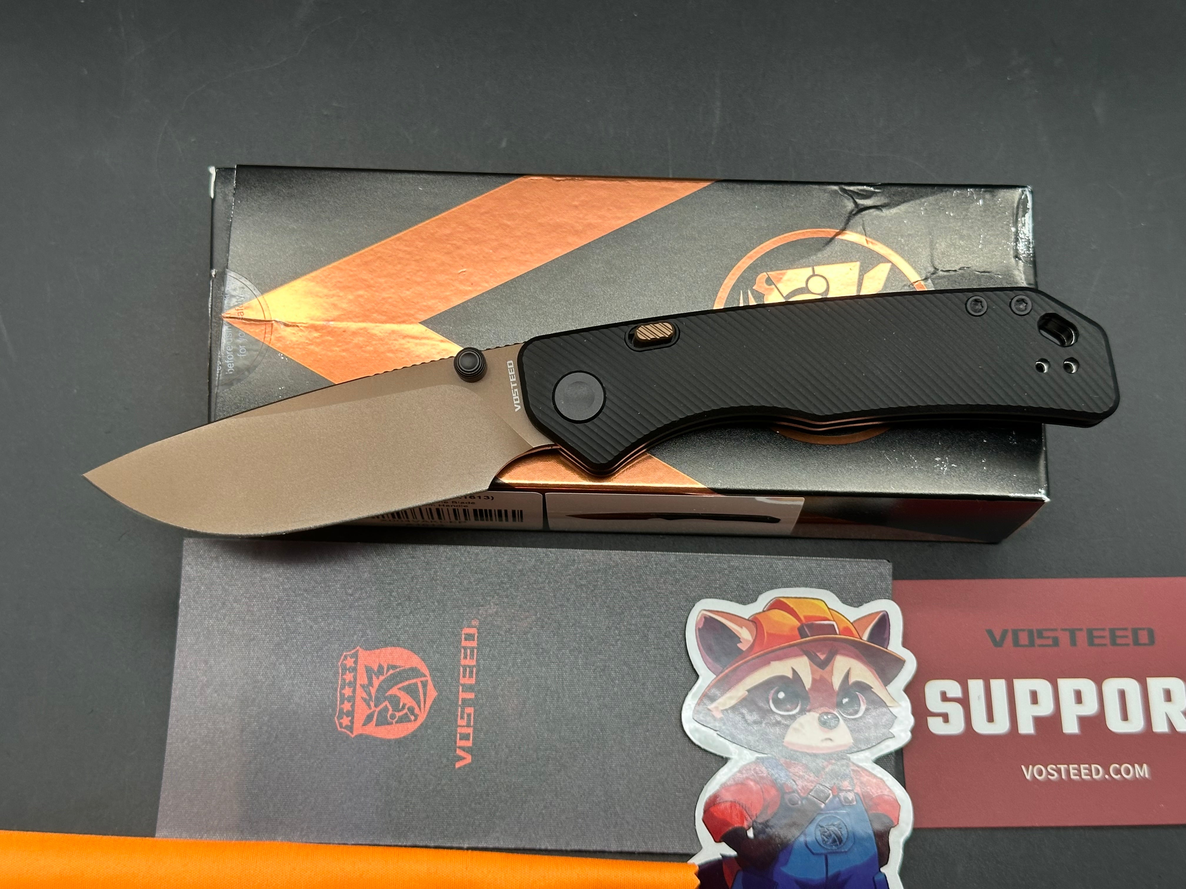 Vosteed Marten 330 Black Handle and Copper Dune Blade