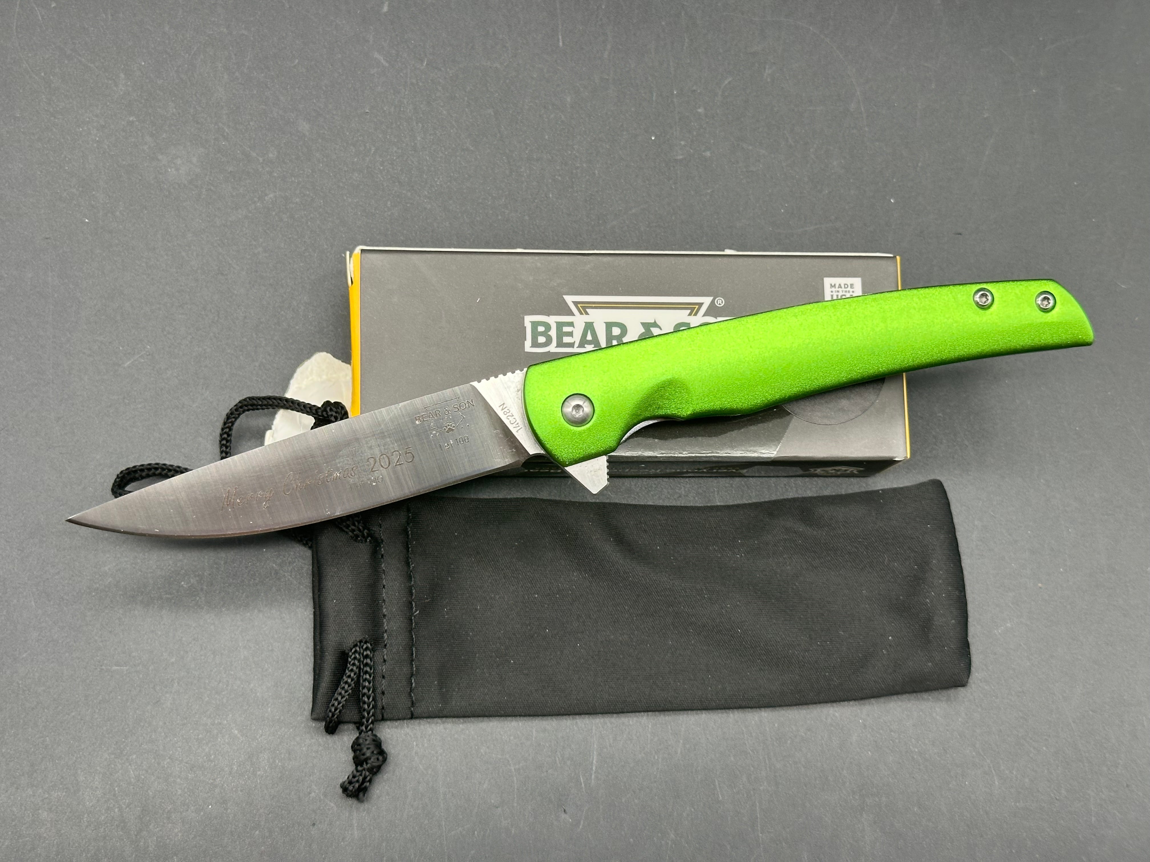 Bear and Sons Green (Christman tree decorated handle) Merry Christmas Jolly Rancher 1 of 100