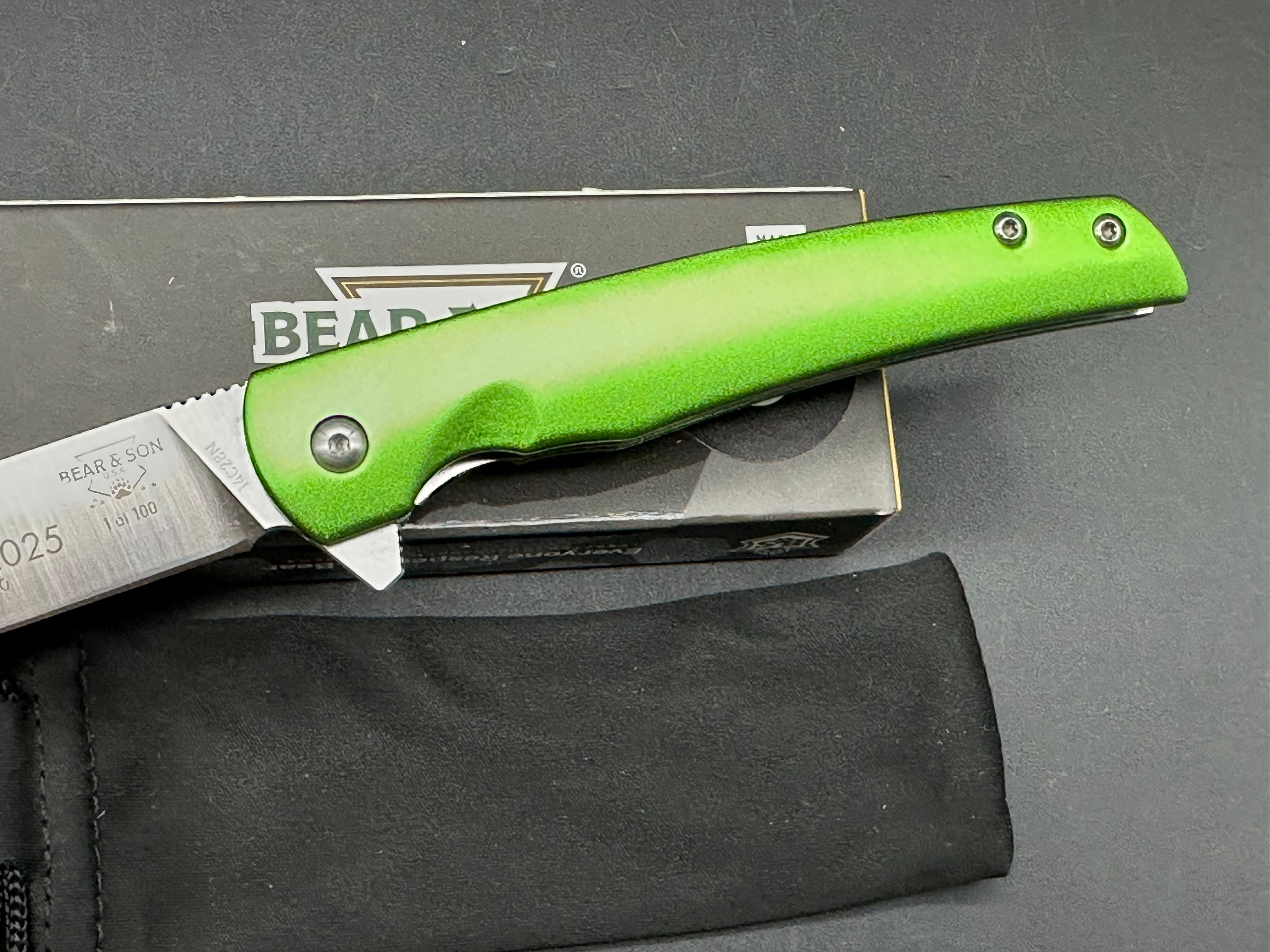 Bear and Sons Green (Plain handle) Merry Christmas Jolly Rancher 1 of 100