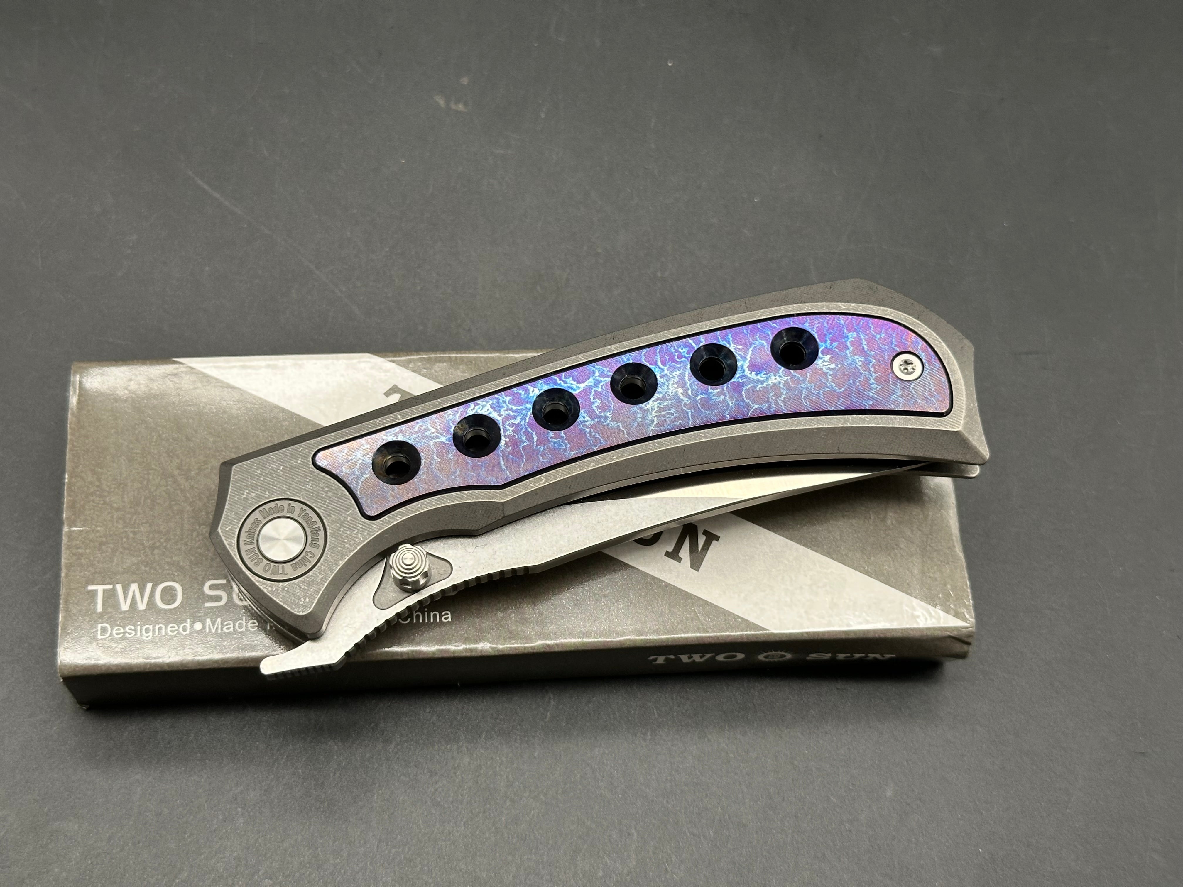 TwoSun TS400 titanium handle w/D2 blade