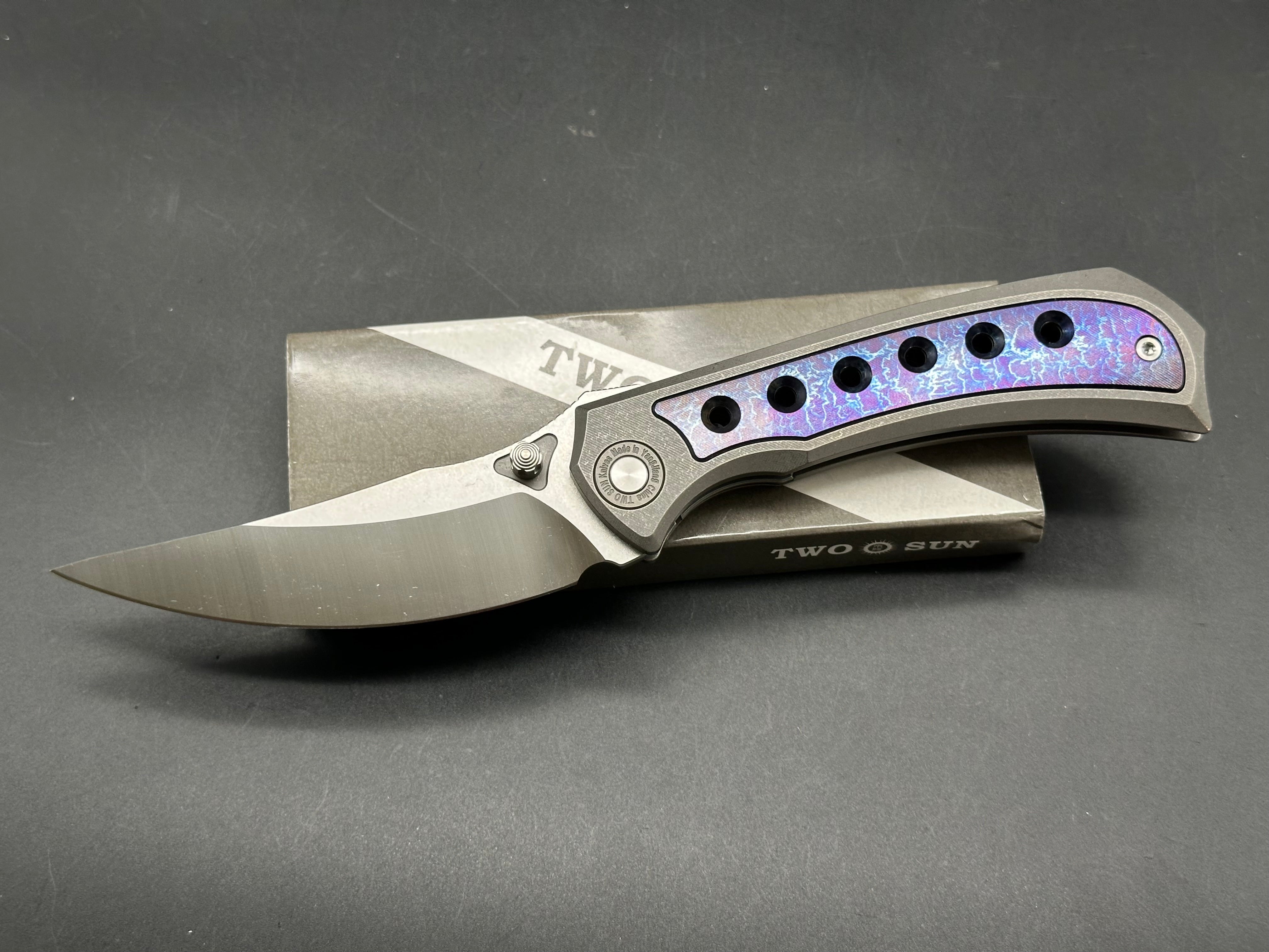 TwoSun TS400 titanium handle w/D2 blade