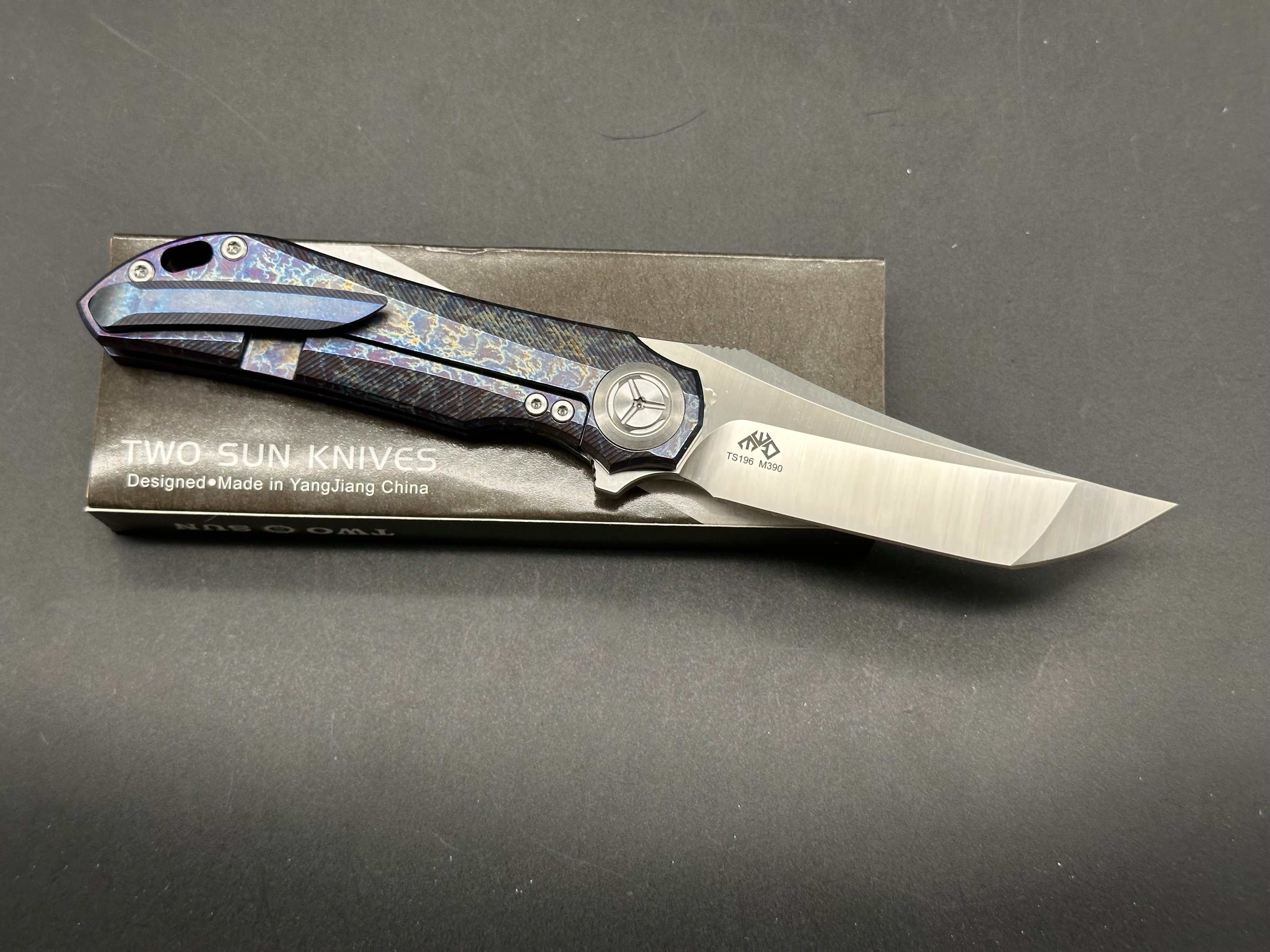 TwoSun TS196 titanium handle w/M390 blade