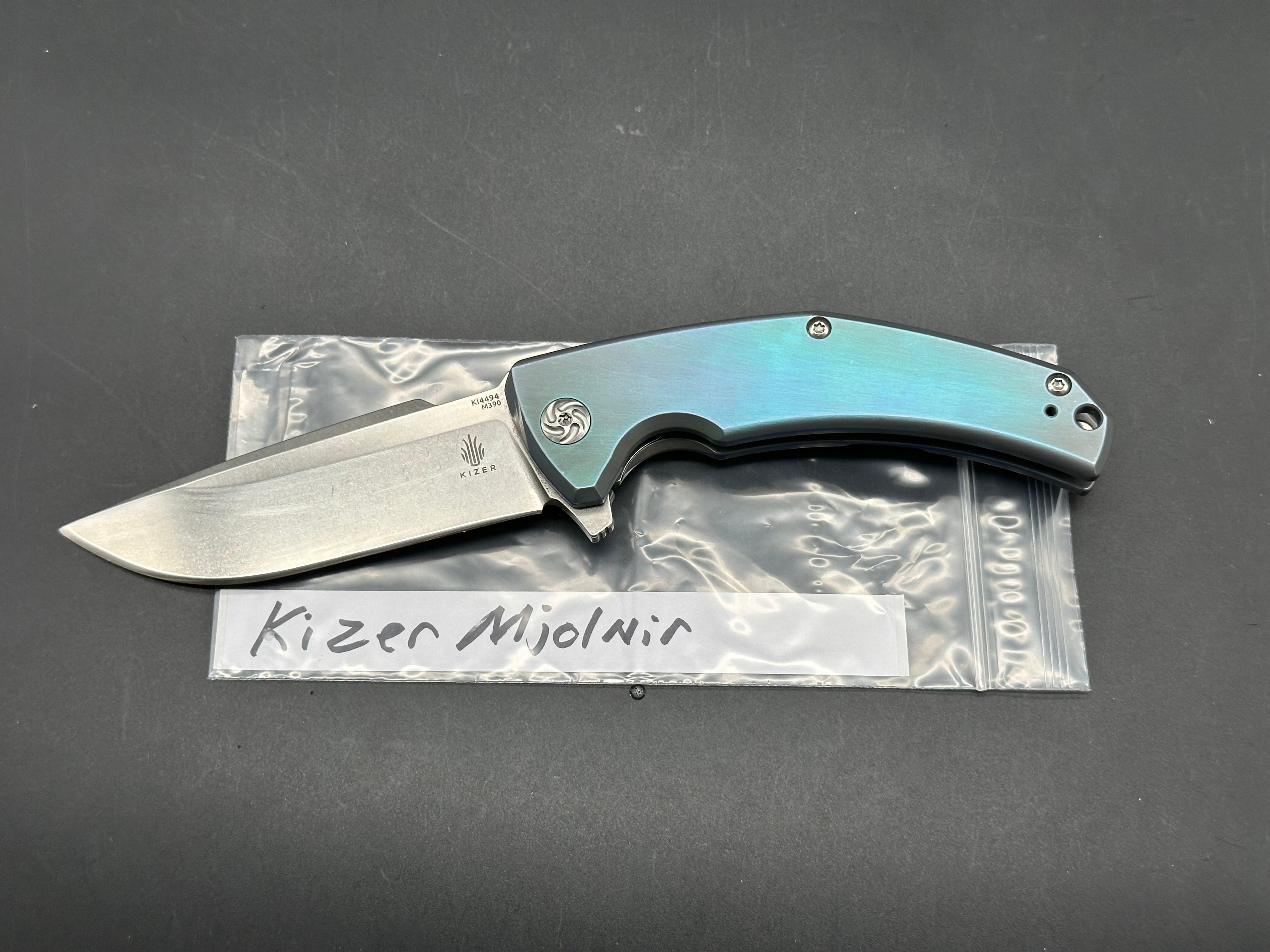 Kizer Mjolnir titanium handle w/M390 blade