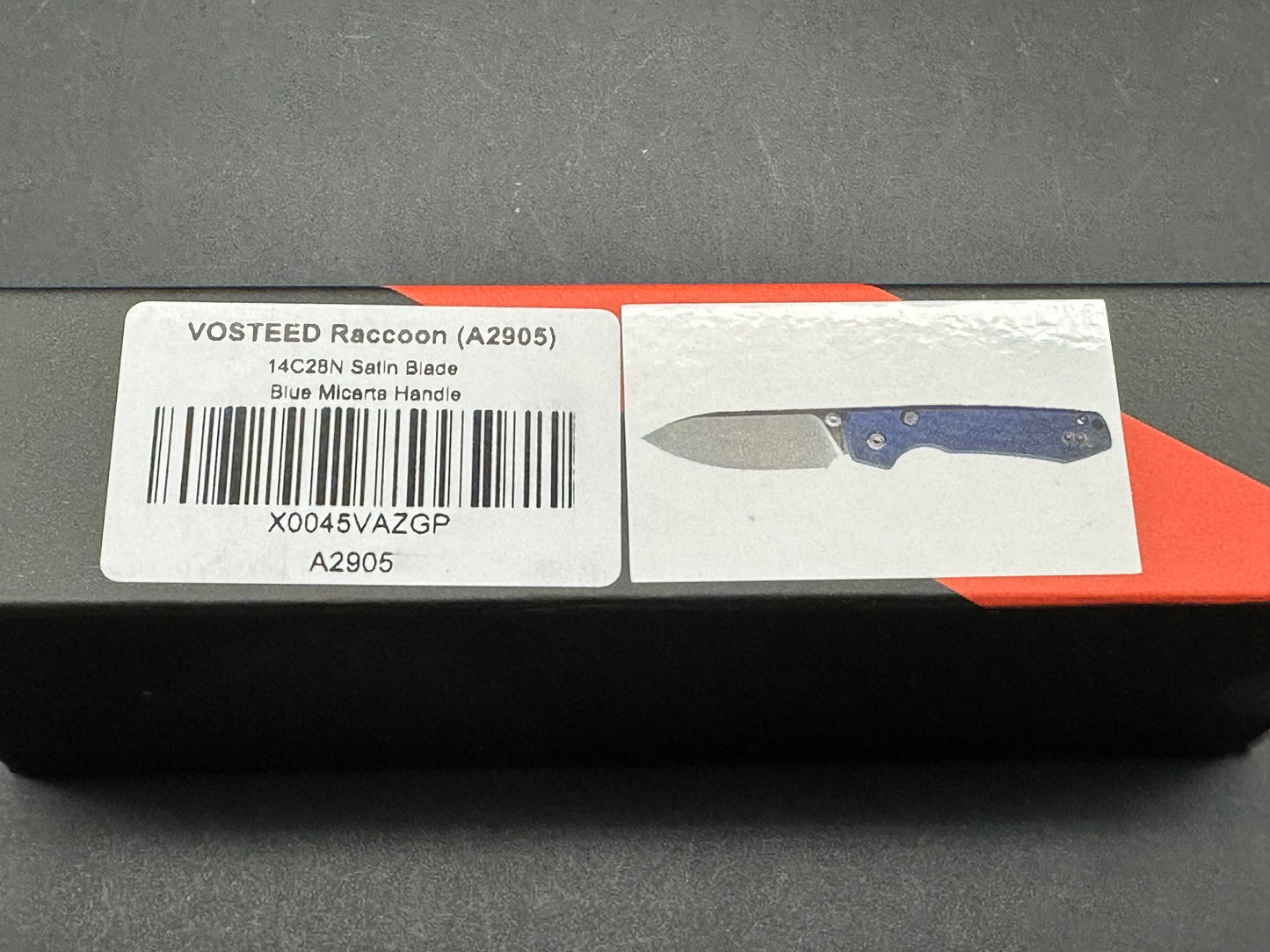 Vosteed Raccoon 3.25" 14C28N Blade with Blue Micarta Handle