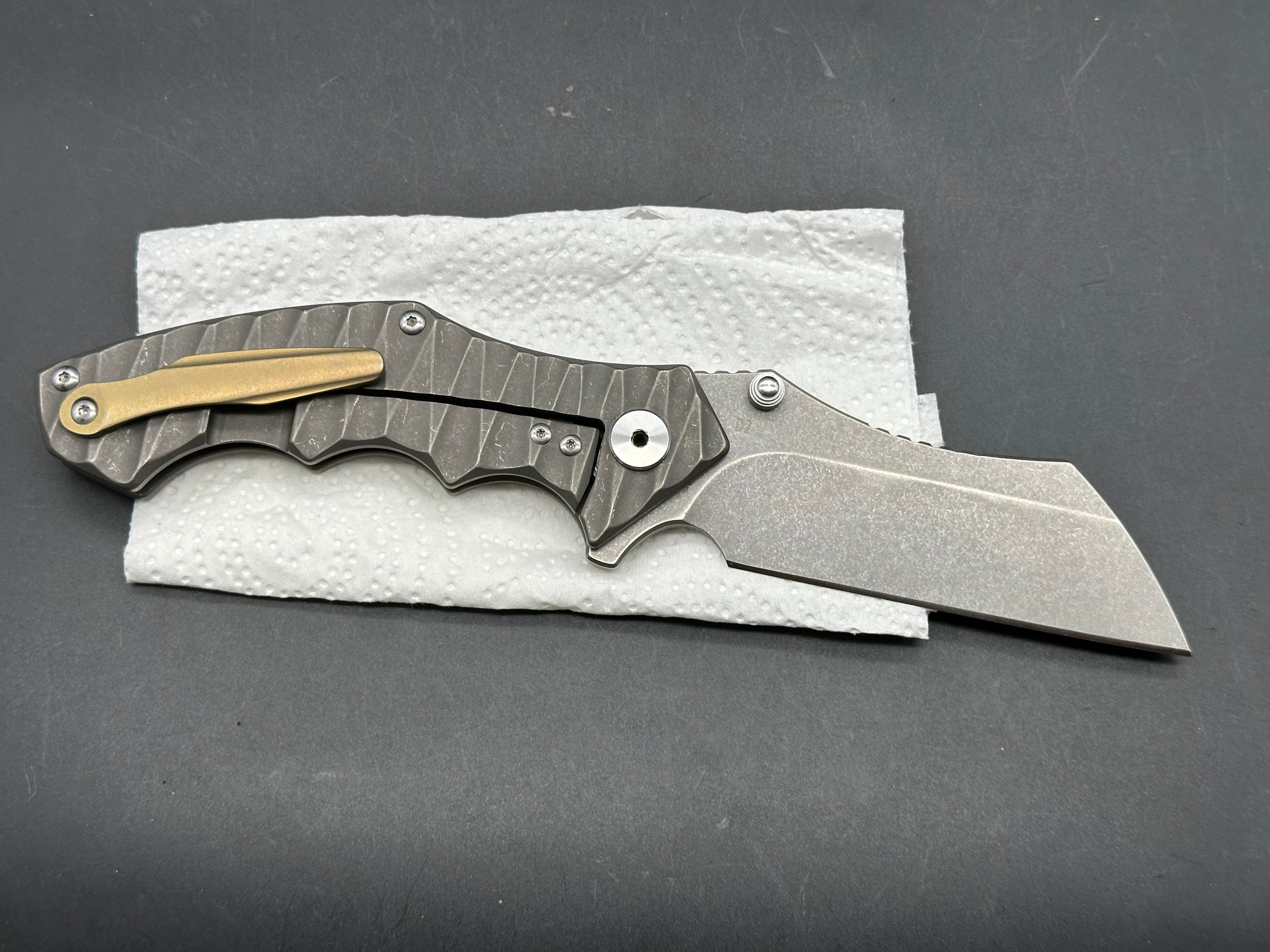 Eafengrow EF 968 titanium handle/ D2 blade