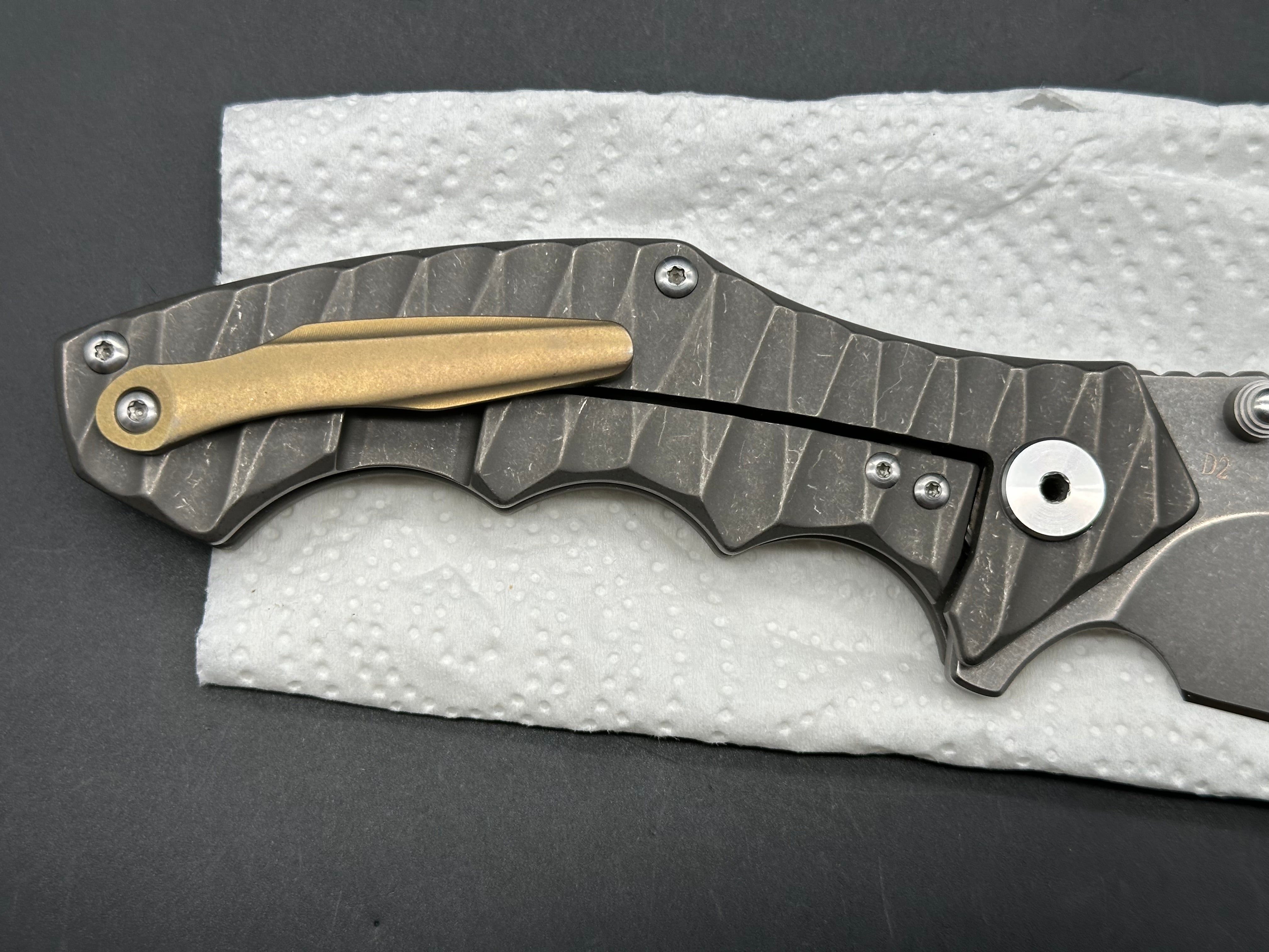 Eafengrow EF 968 titanium handle/ D2 blade