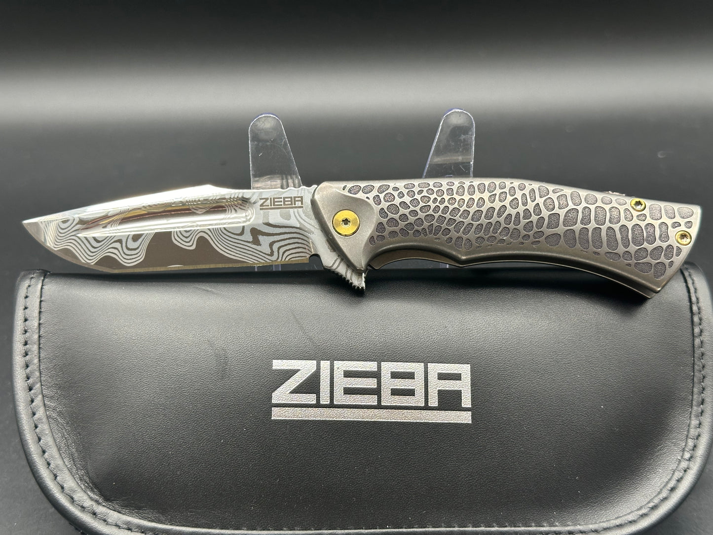 Michael Zieba S5 Mini Flipper Nichols San Mai Damascus Blade