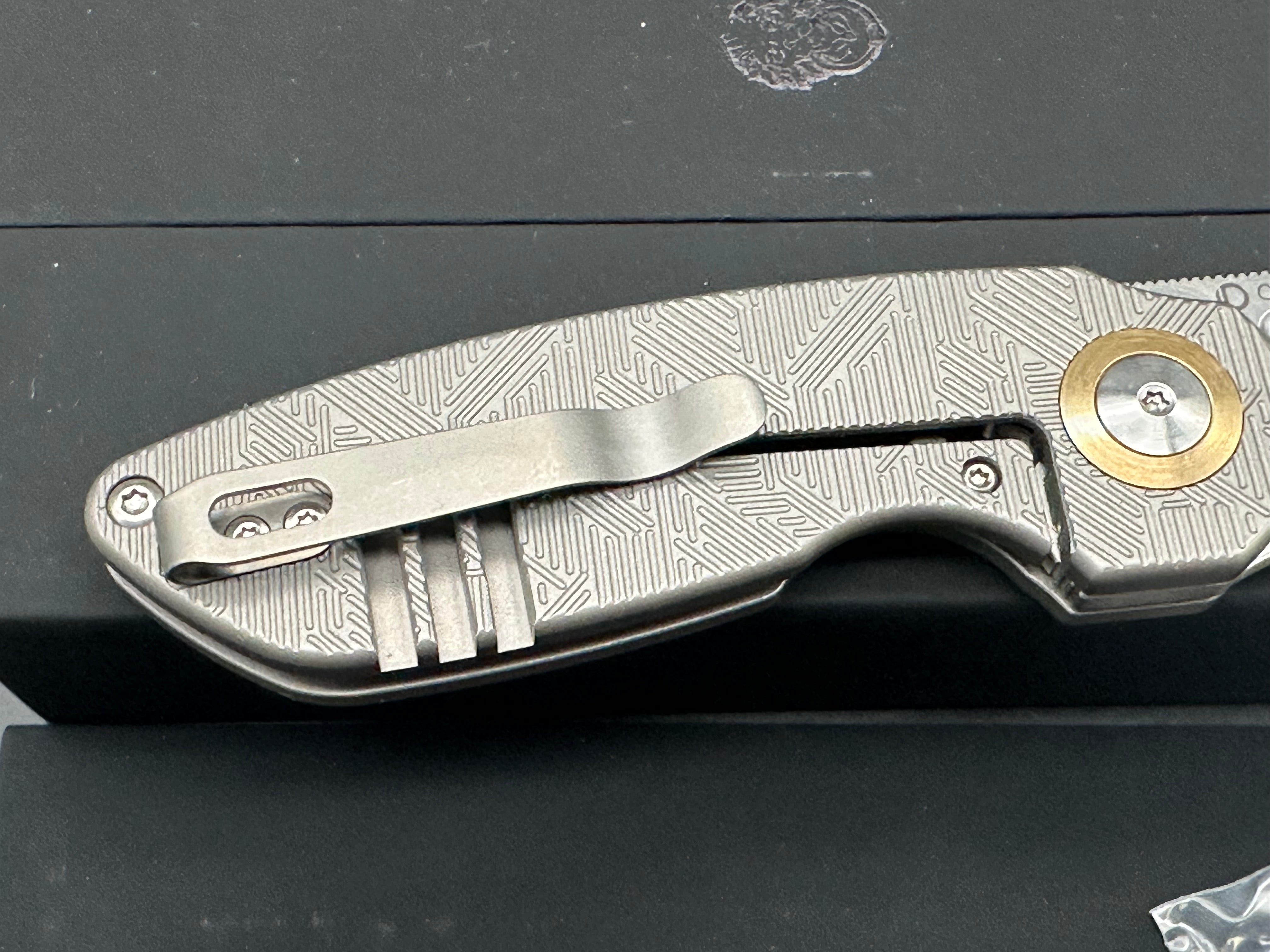 Kizer October titanium handle w/20CV blade