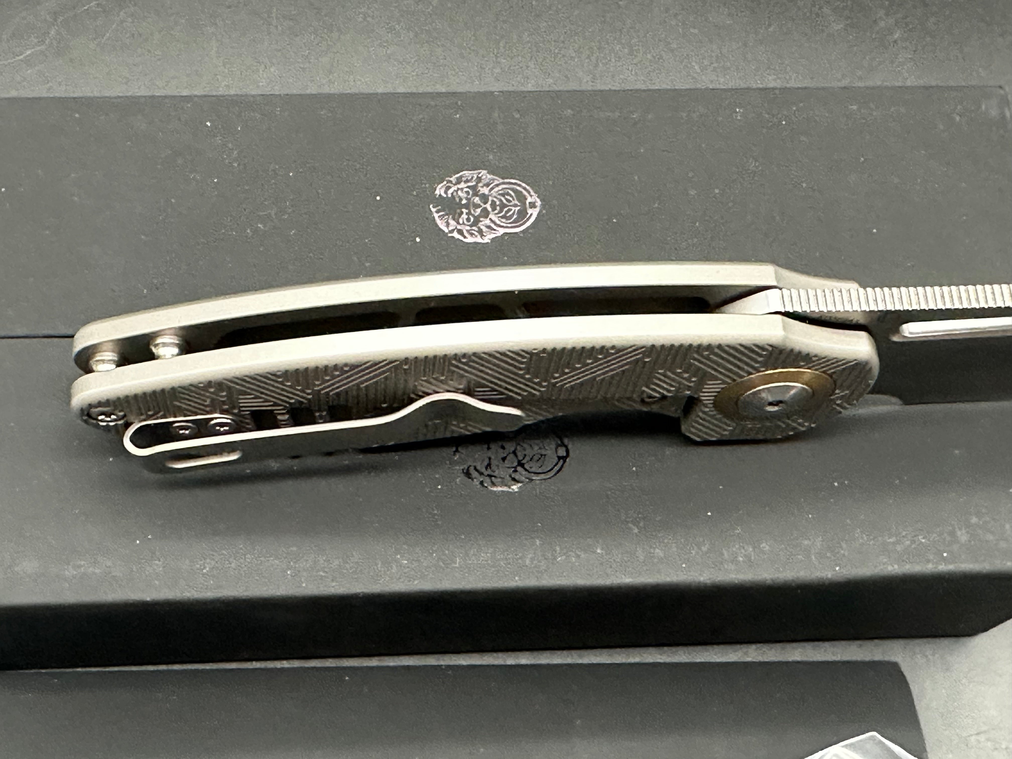 Kizer October titanium handle w/20CV blade
