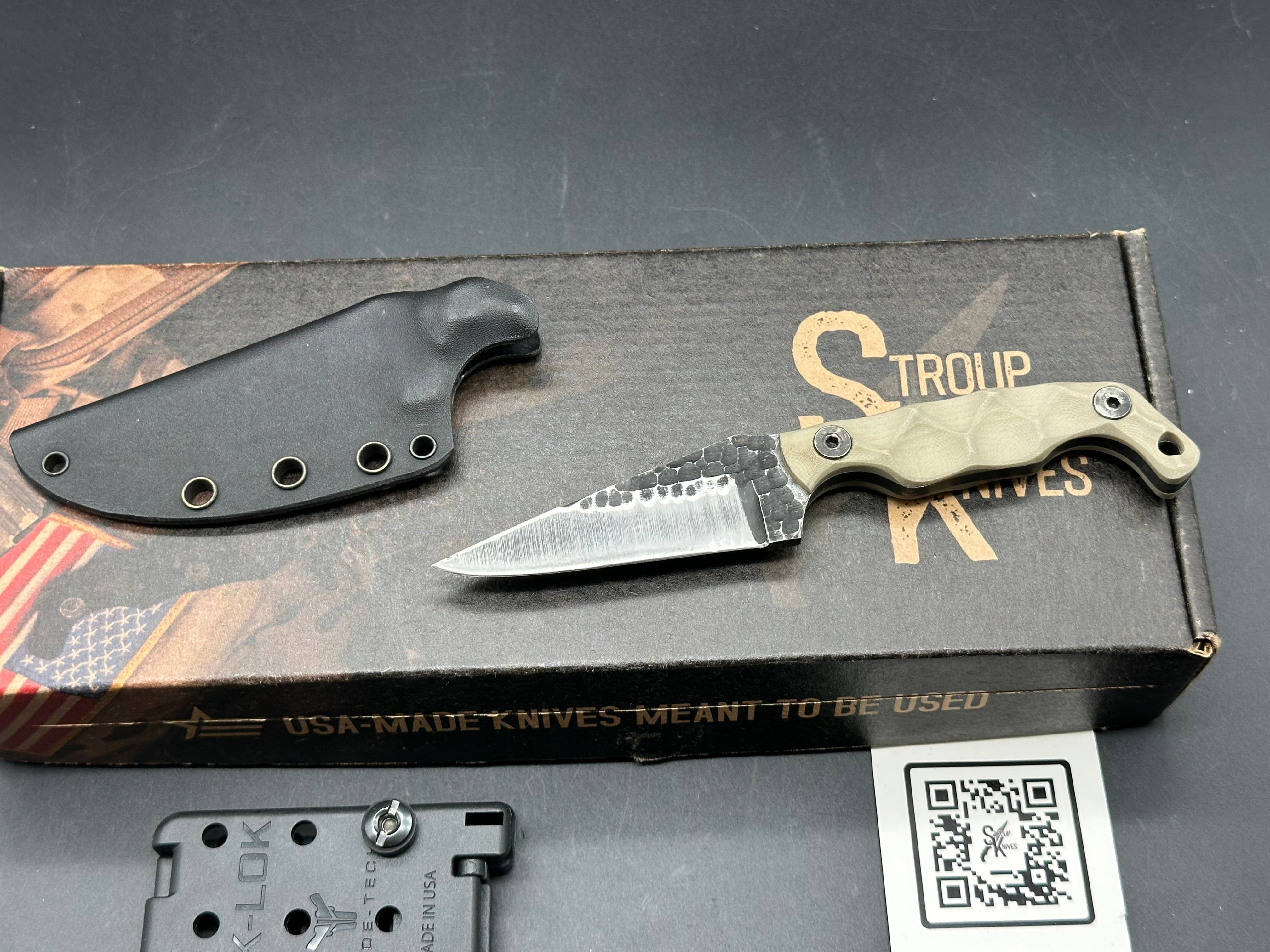 Stroup Mini - Tan G-10 Fixed blade knife