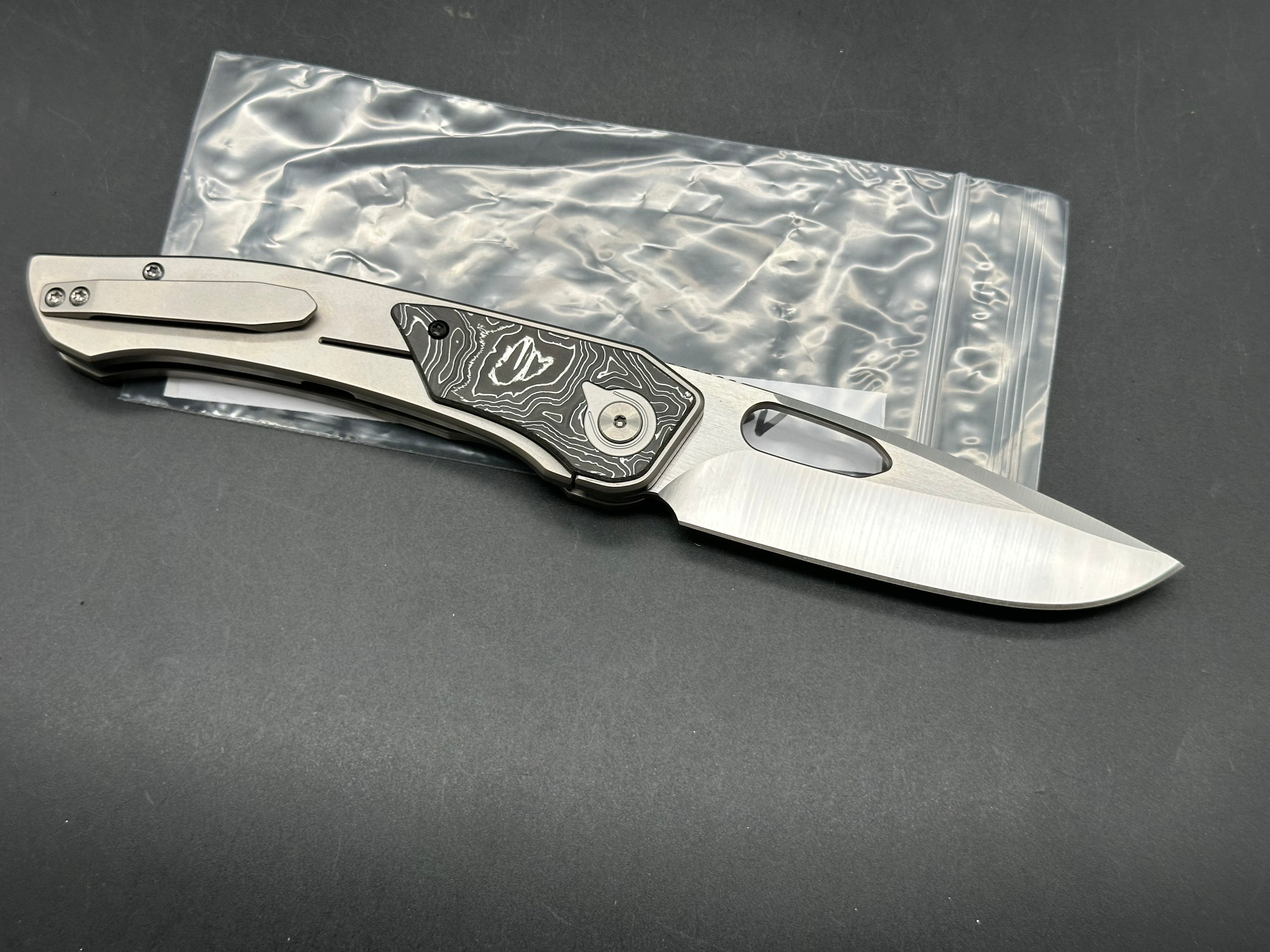 Caelum Blade Designs Ari Titanium handle w/S90V blade