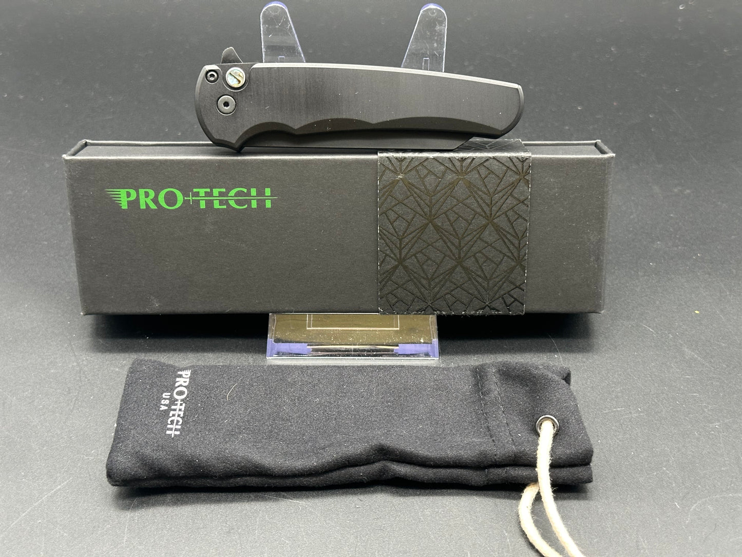 ProTech Malibu Reverse Tanto Flipper Knife Black (3.3" DLC) Blade Show 2021