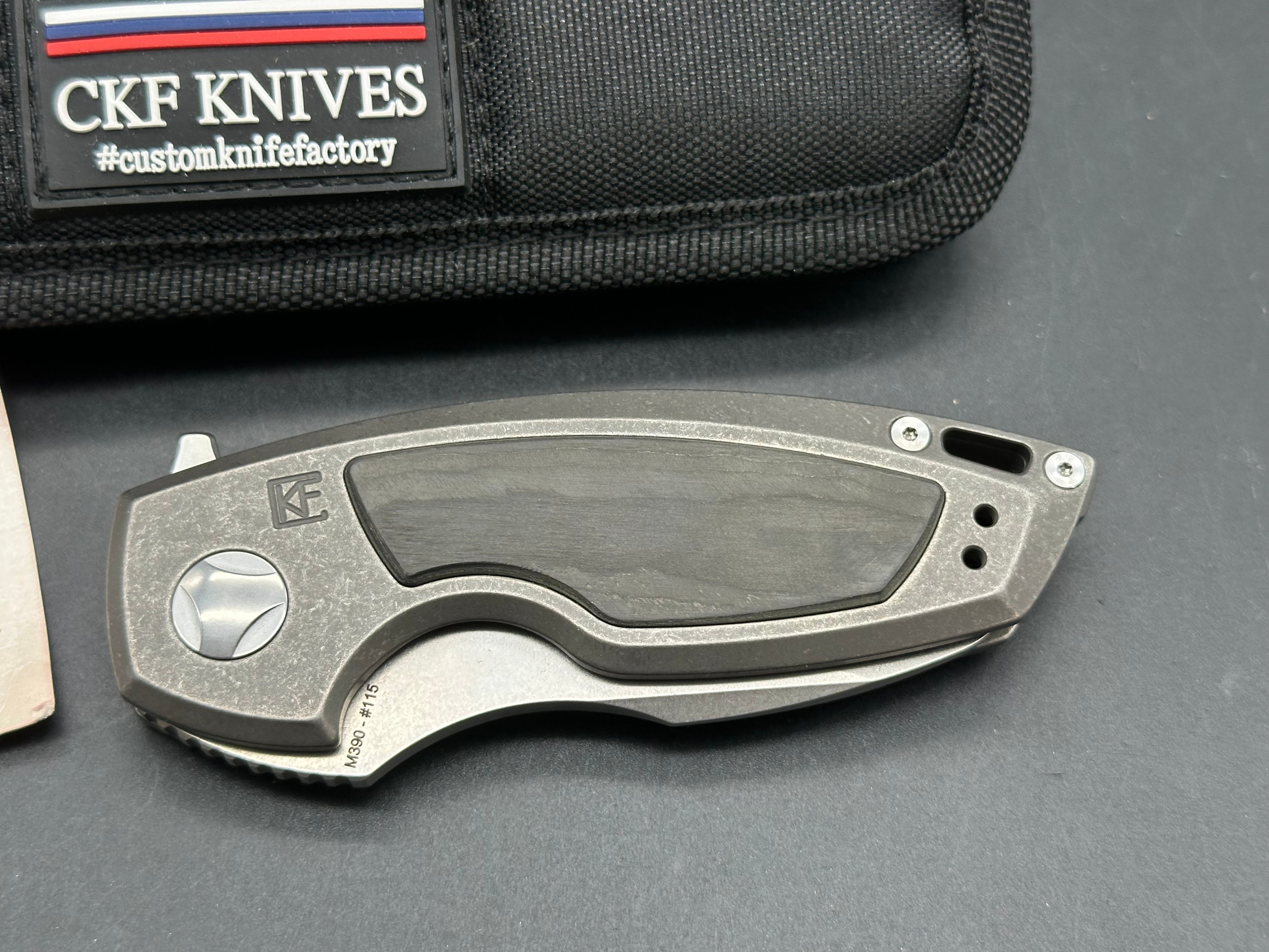 Custom Knife Factory Peace Duke titanium handle w/M390 blade