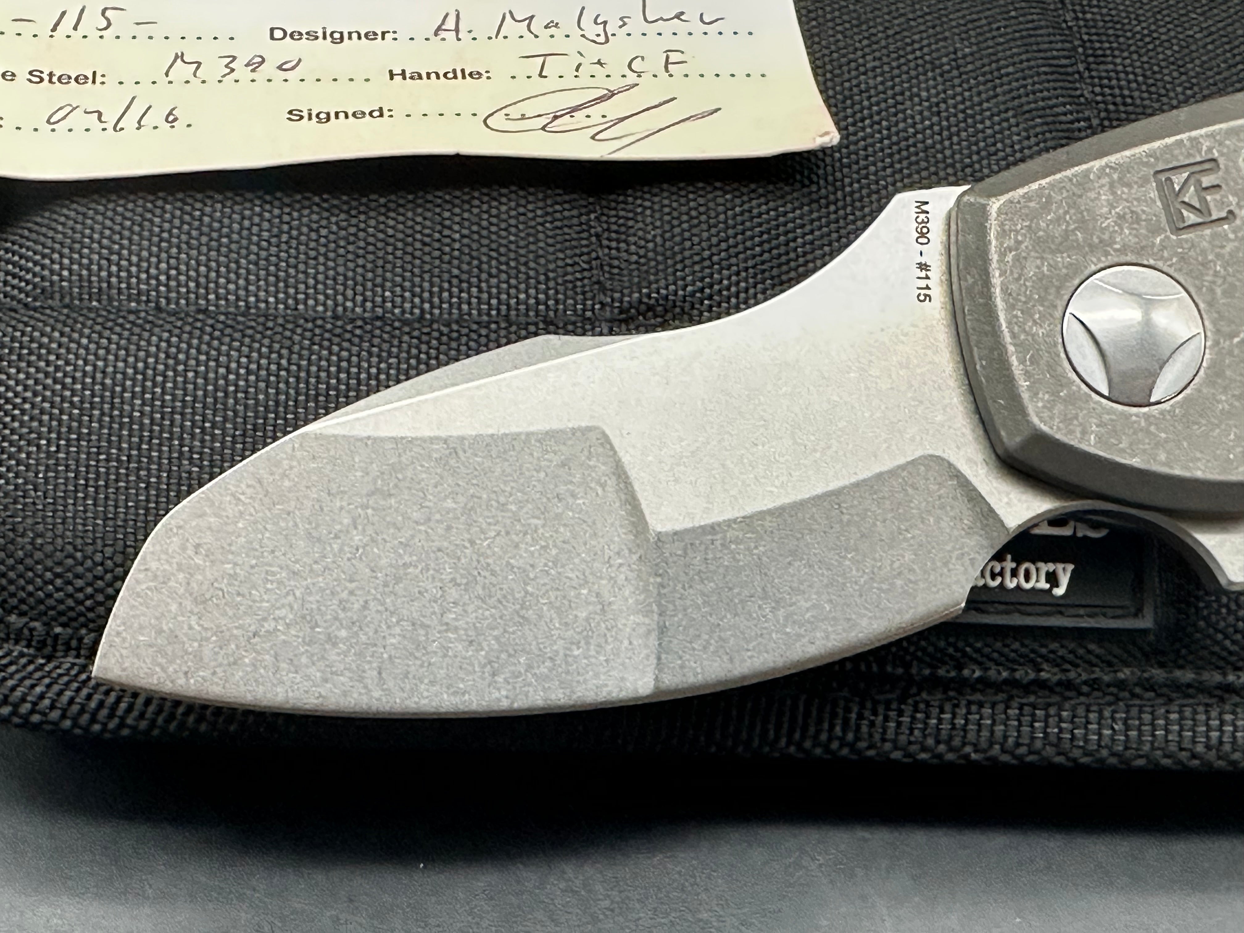 Custom Knife Factory Peace Duke titanium handle w/M390 blade