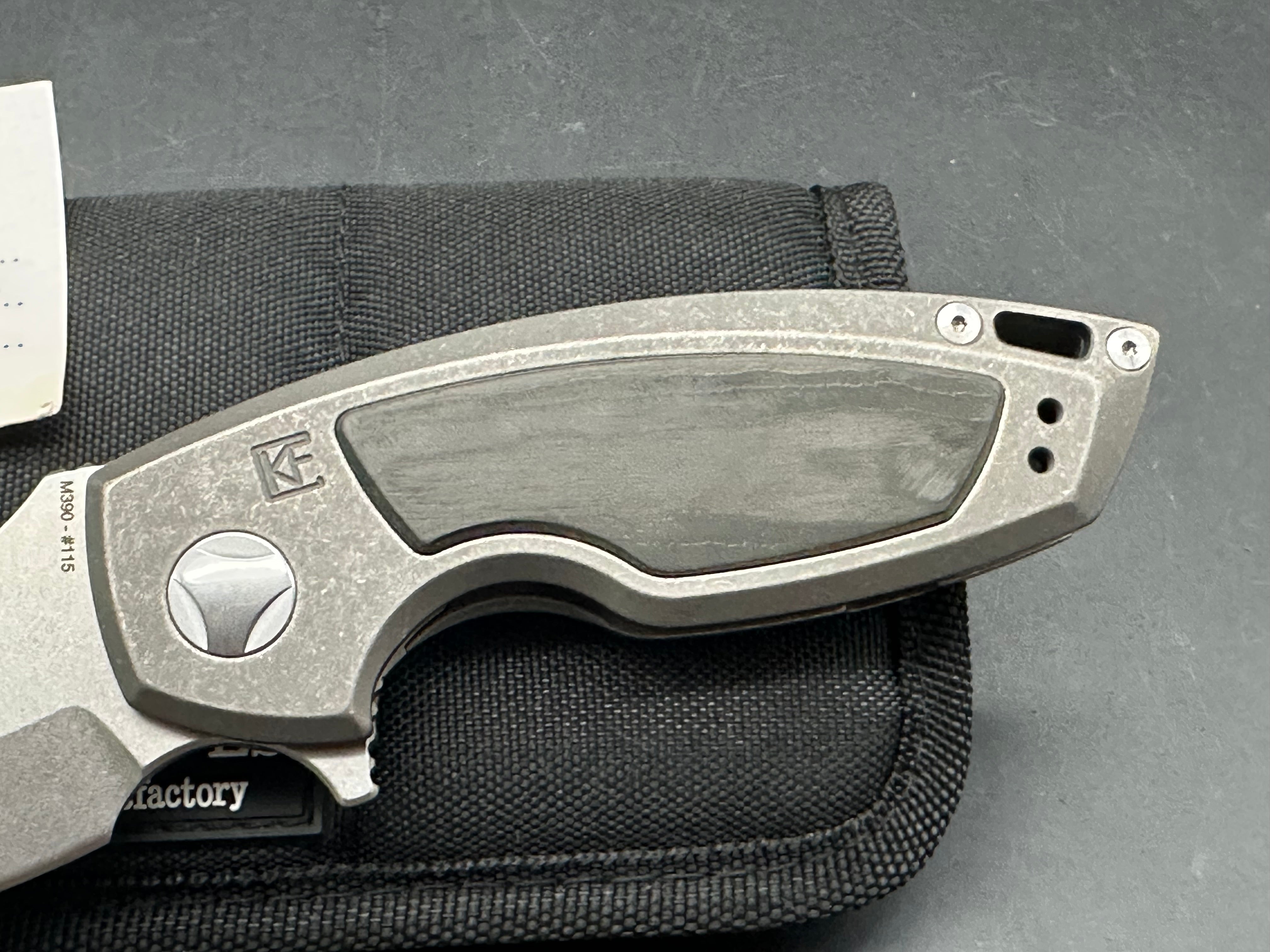 Custom Knife Factory Peace Duke titanium handle w/M390 blade