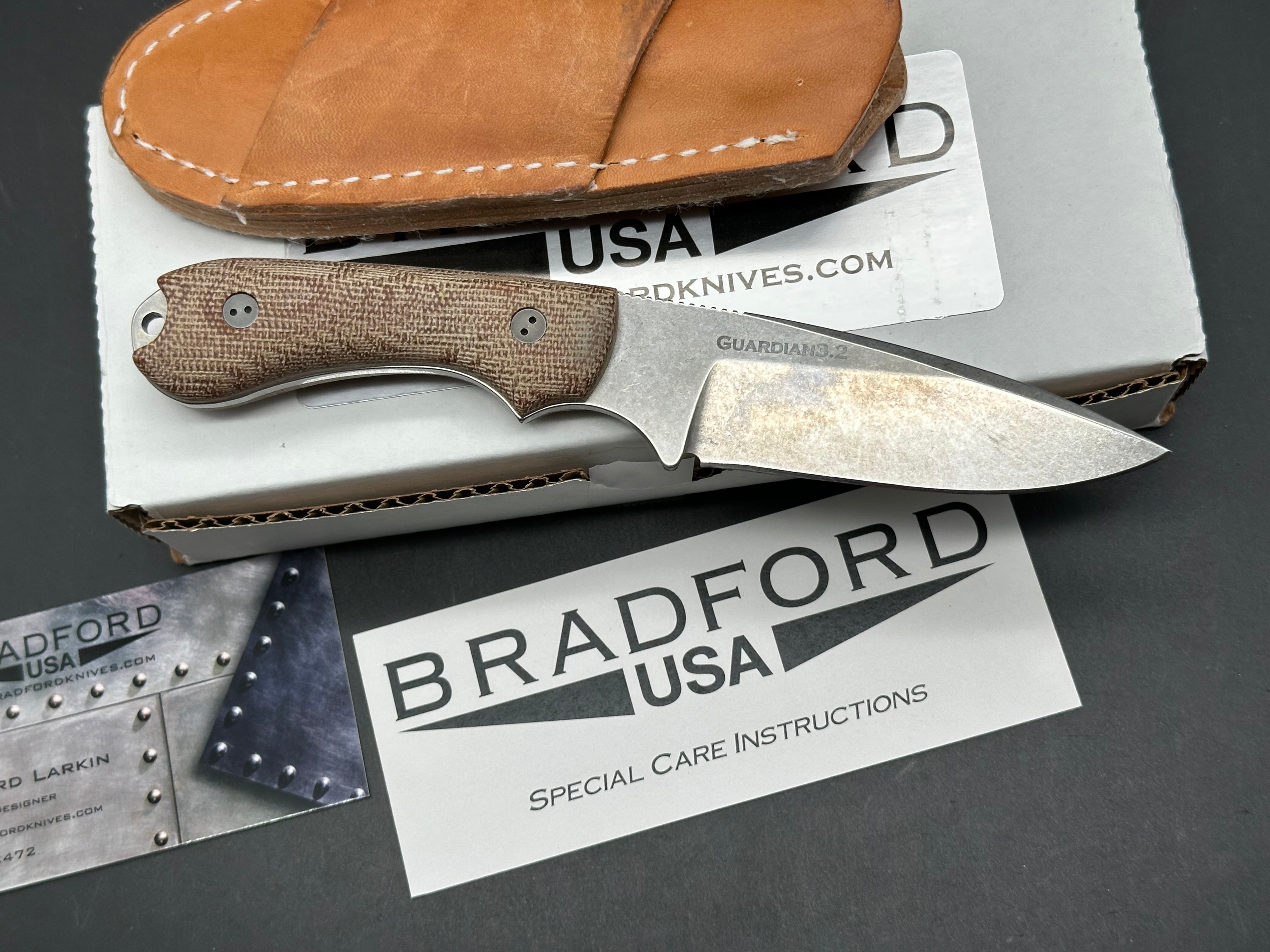 Bradford Guardian 3.2 micarta handle