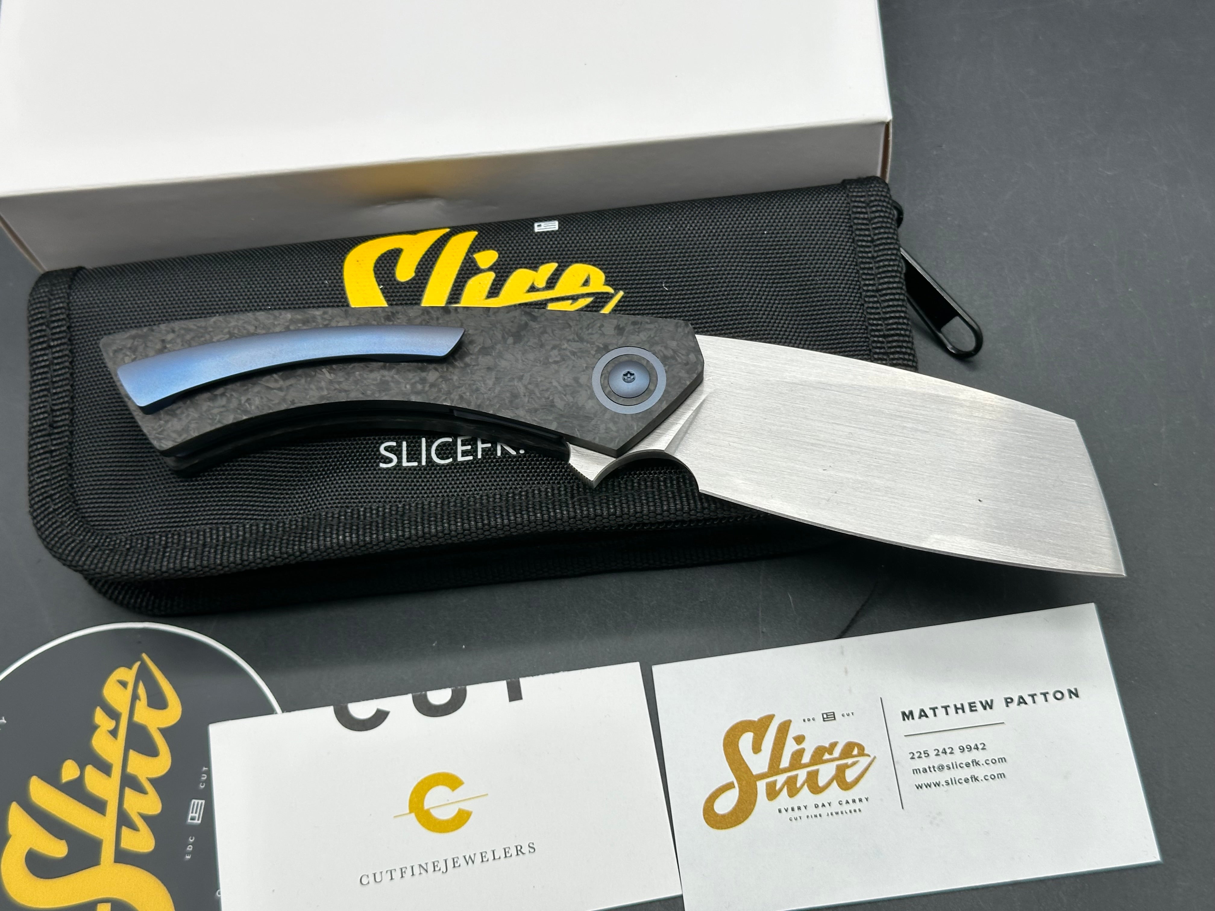 Black Snow Customs Production Opiate Mini: 3.125 inch hand rubbed, sat finish Bohler M390 blade