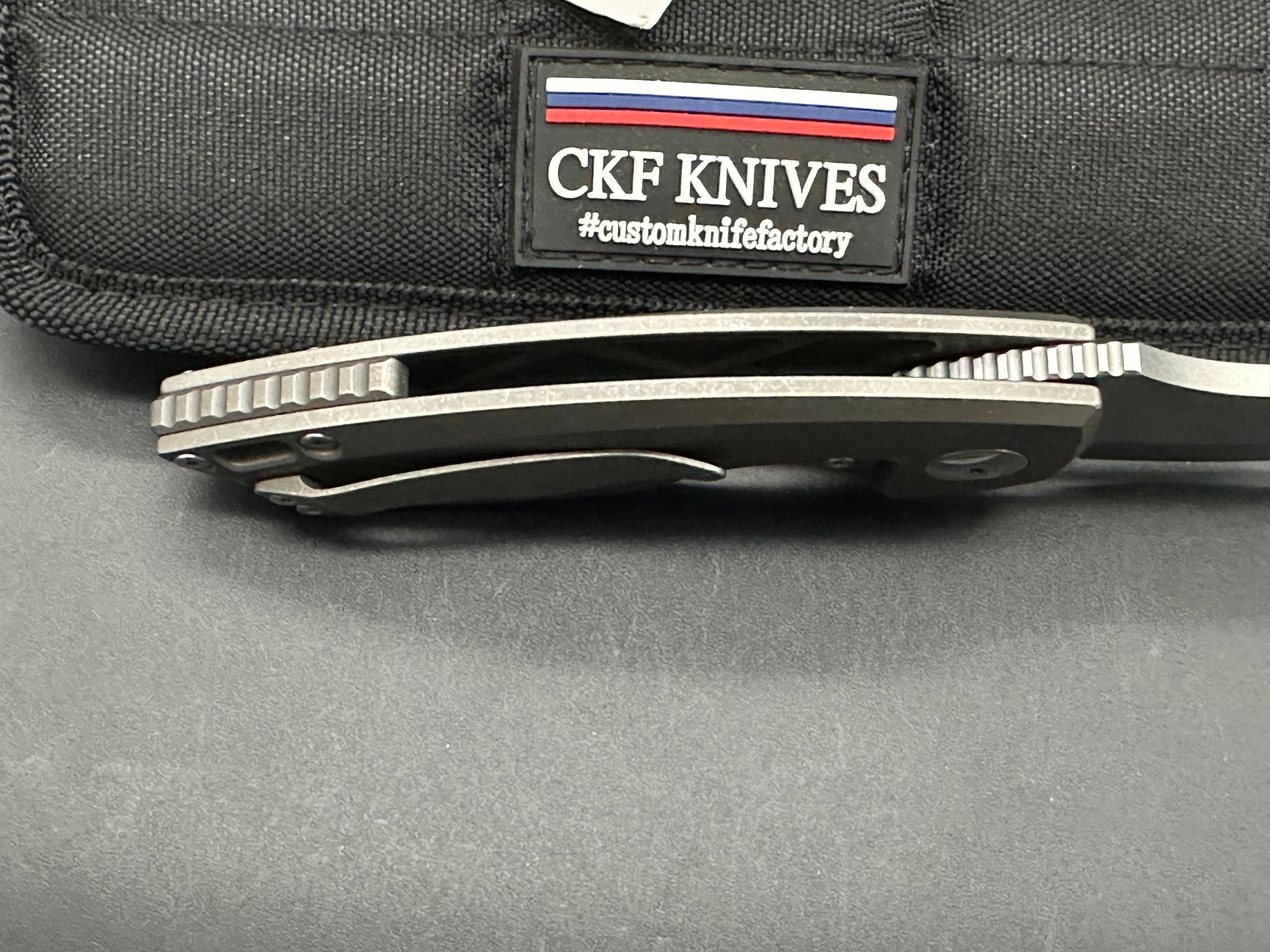 Custom Knife Factory Peace Duke titanium handle w/M390 blade
