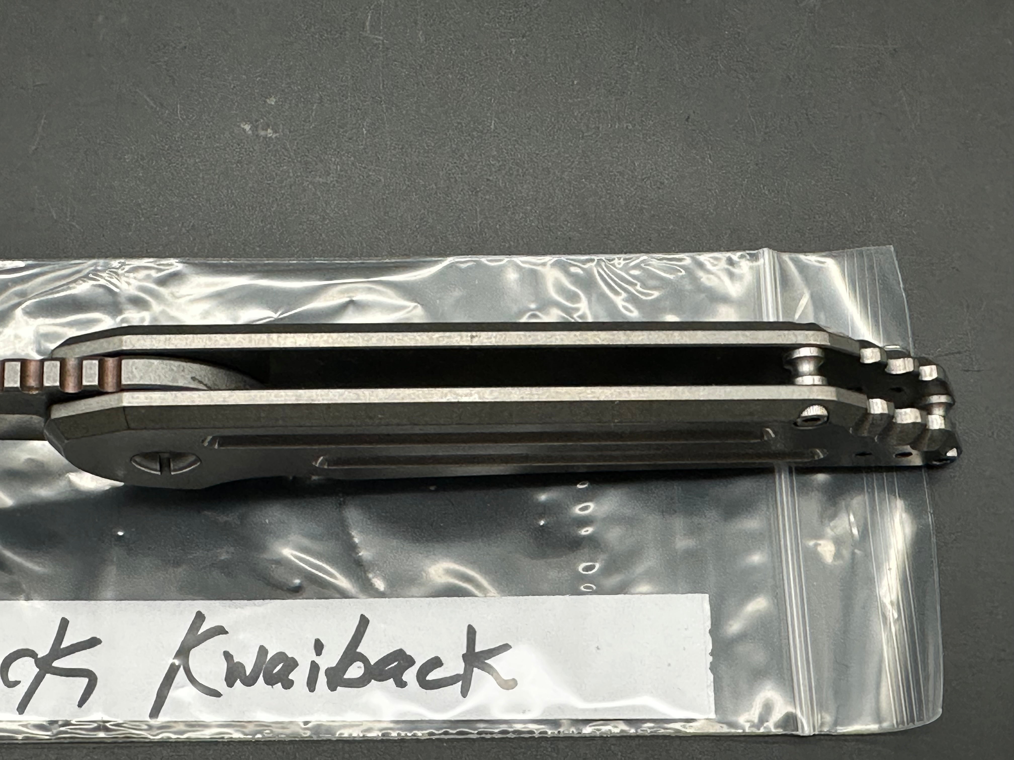 Jake Hoback Kwaiback Titanium handles w/M390 blade