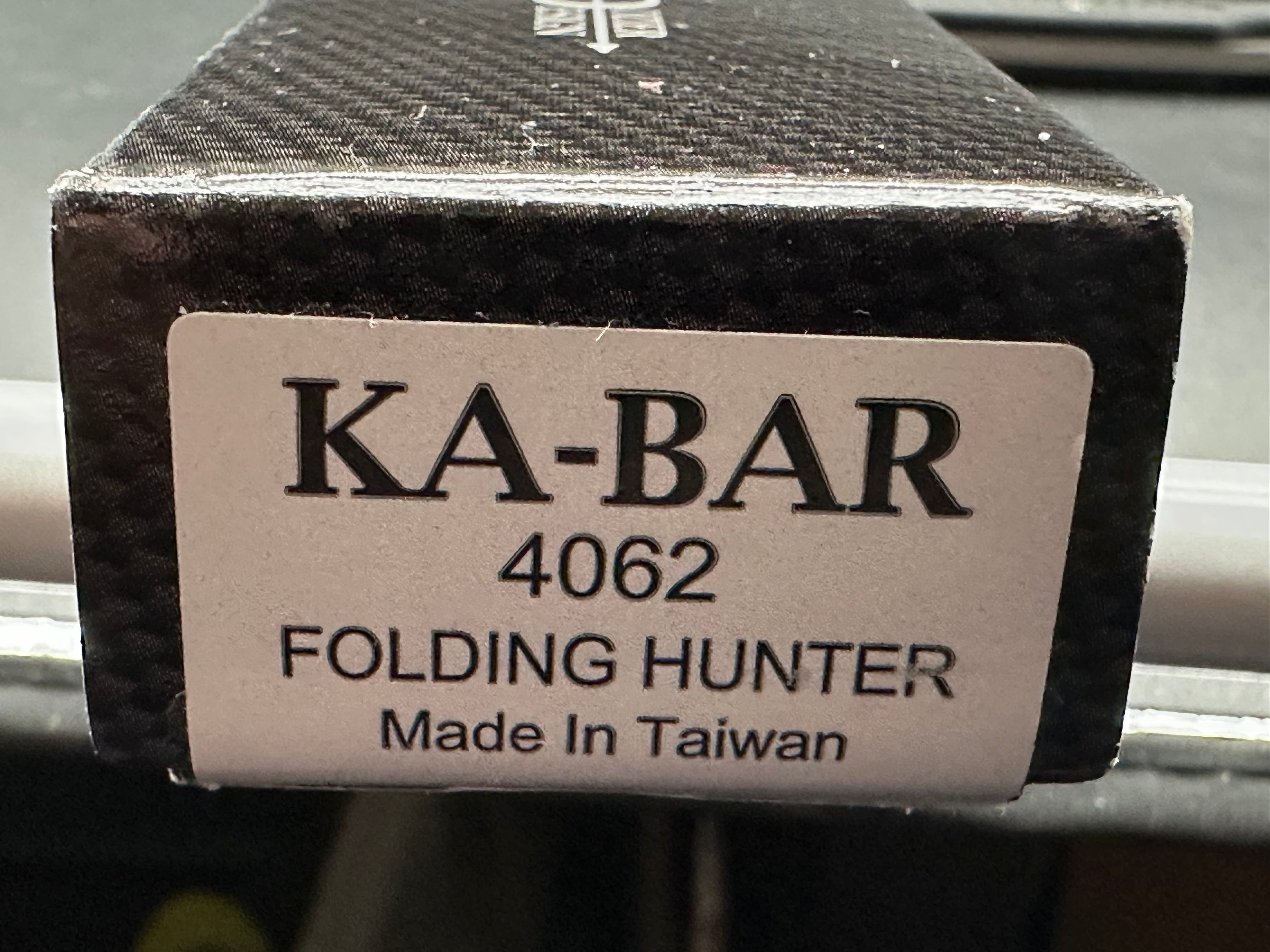 Ka-Bar Dozier Folding Hunter 3" D2 Satin Blade with Black Zytel Scales