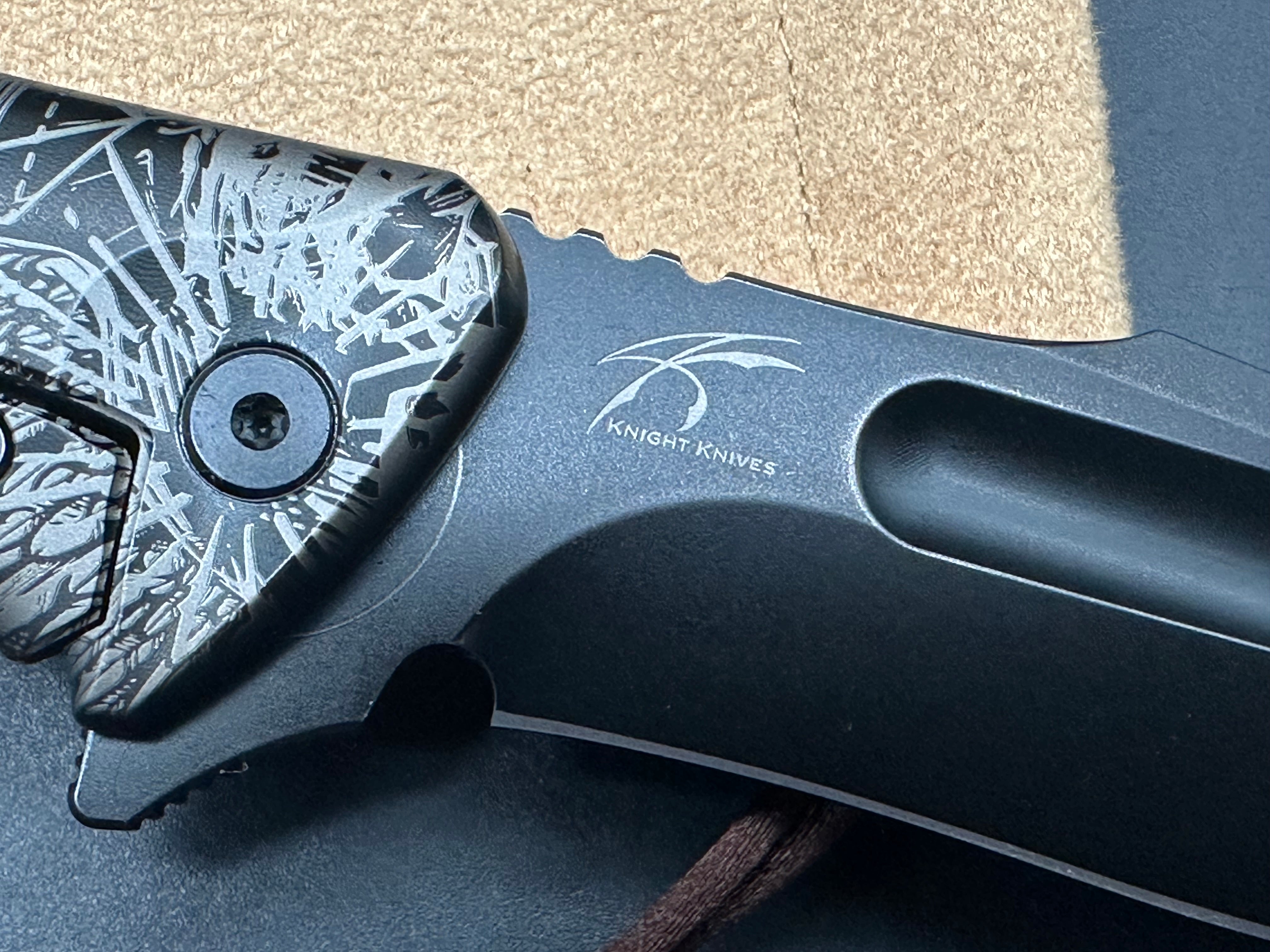 Michael Zieba/Jason Knight S5 Flipper Knife 3.5" M390 Black Drop Point Blade