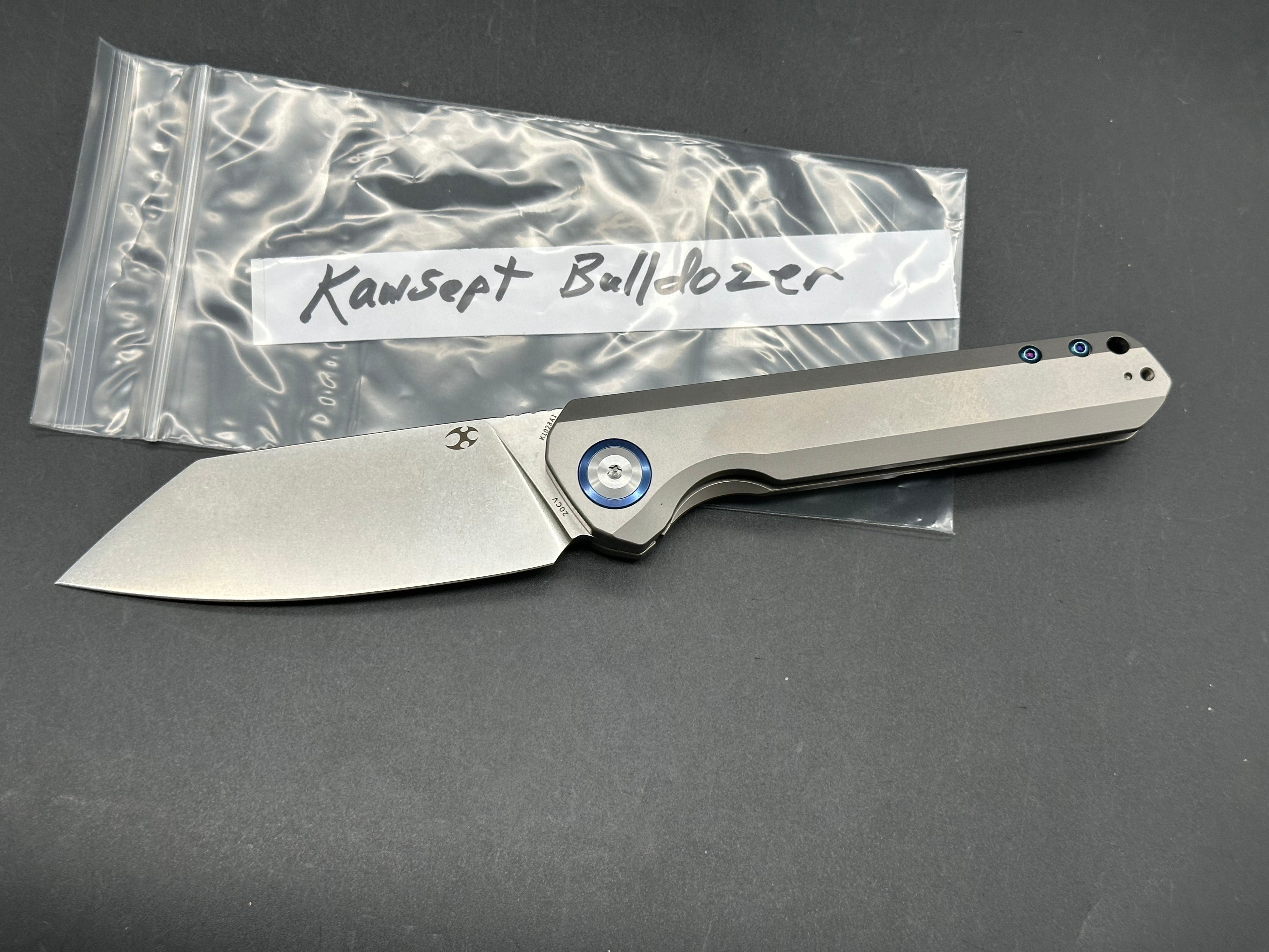 Kansept Bulldozer Titanium handle w/20CV blade