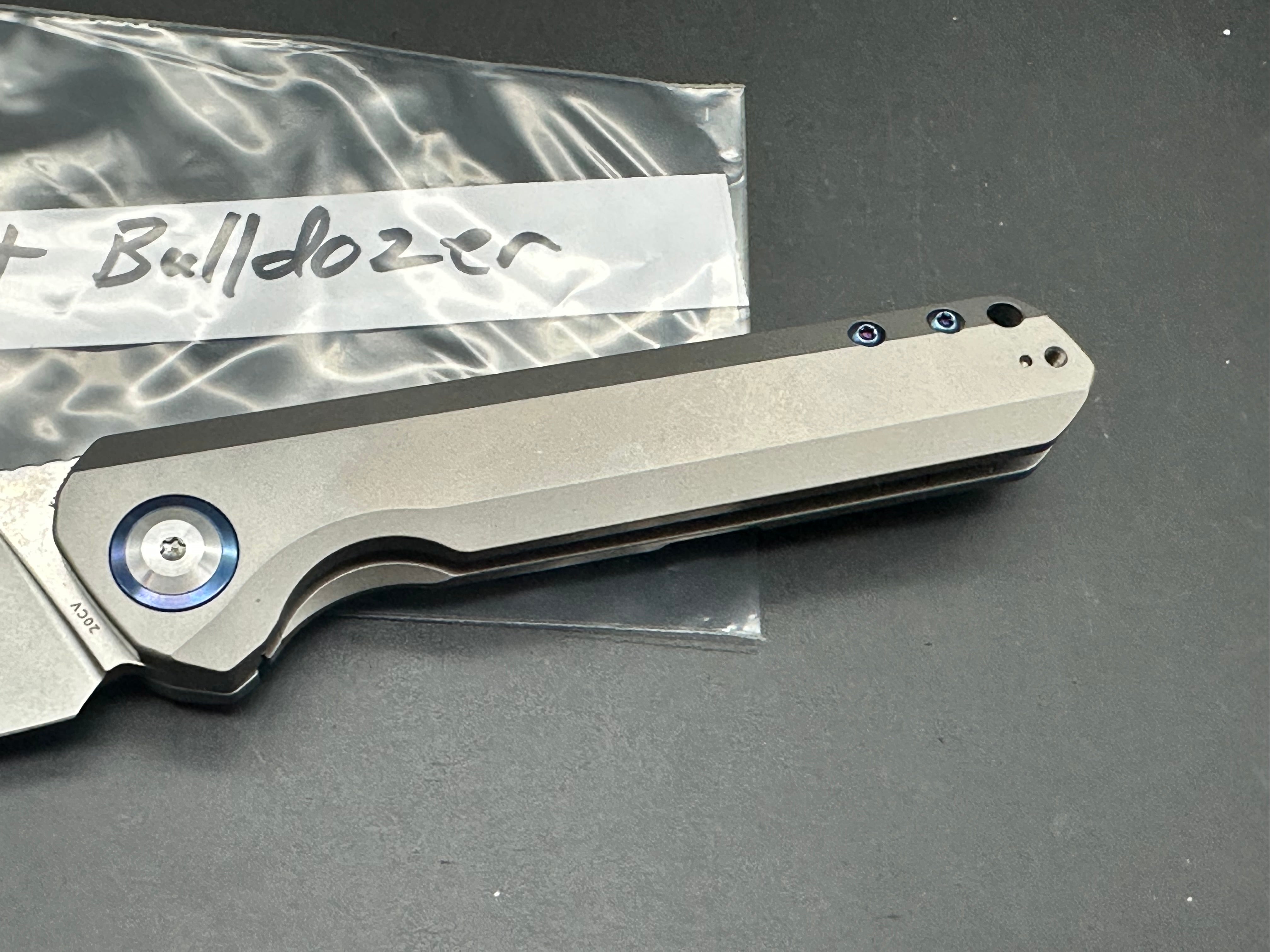 Kansept Bulldozer Titanium handle w/20CV blade