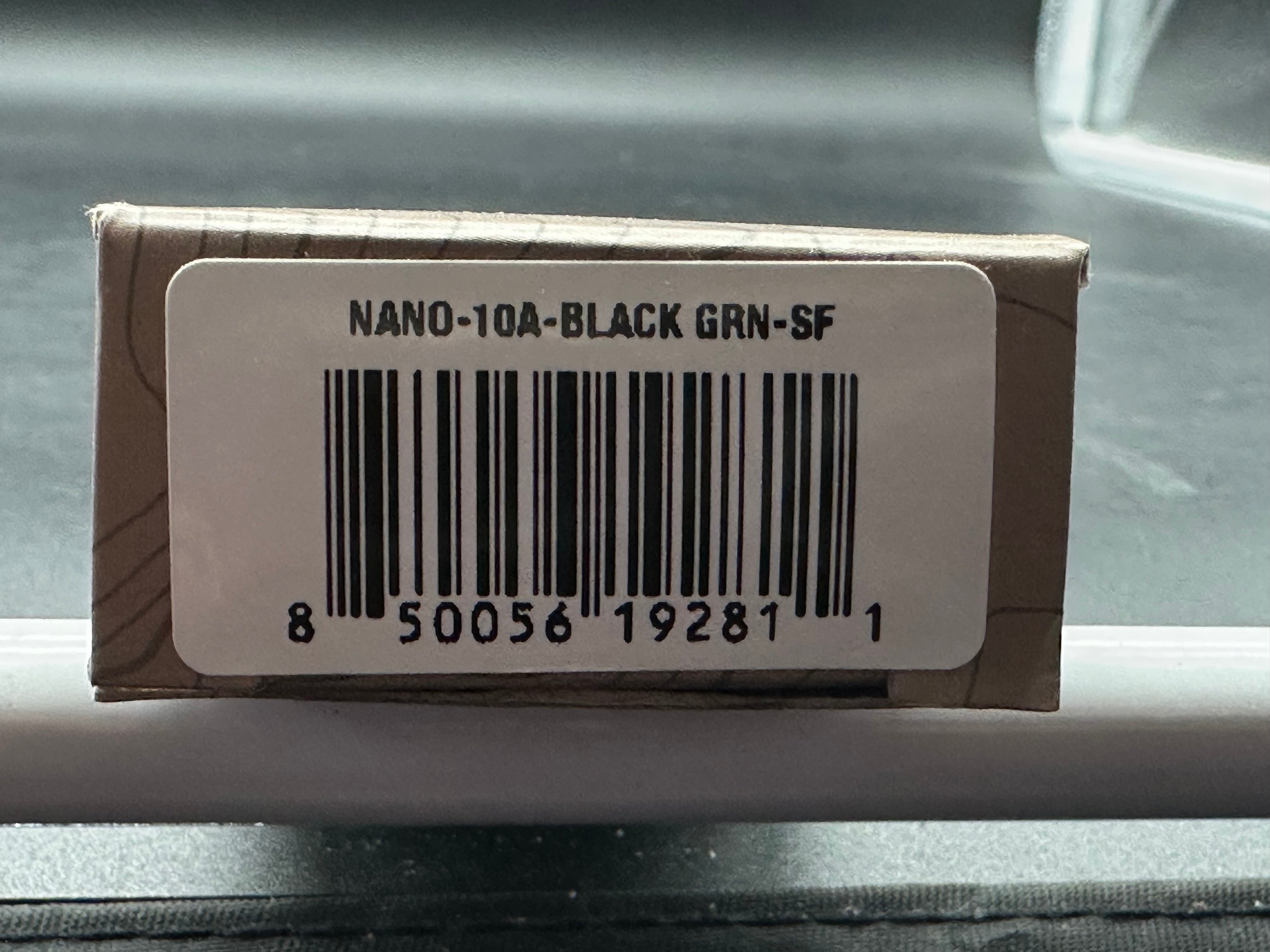 Demko Nano Shark 2.13" AUS-10A Stonewash Shark Foot Blade with Black GRN Scales and Shark Lock