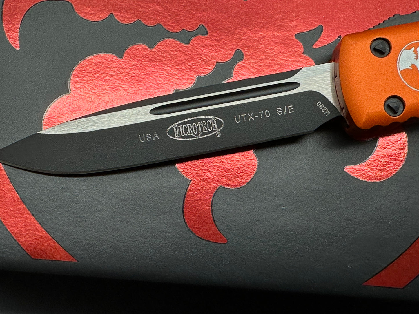 Microtech UTX-70 S/E OTF Automatic Knife Orange (2.4" Black)