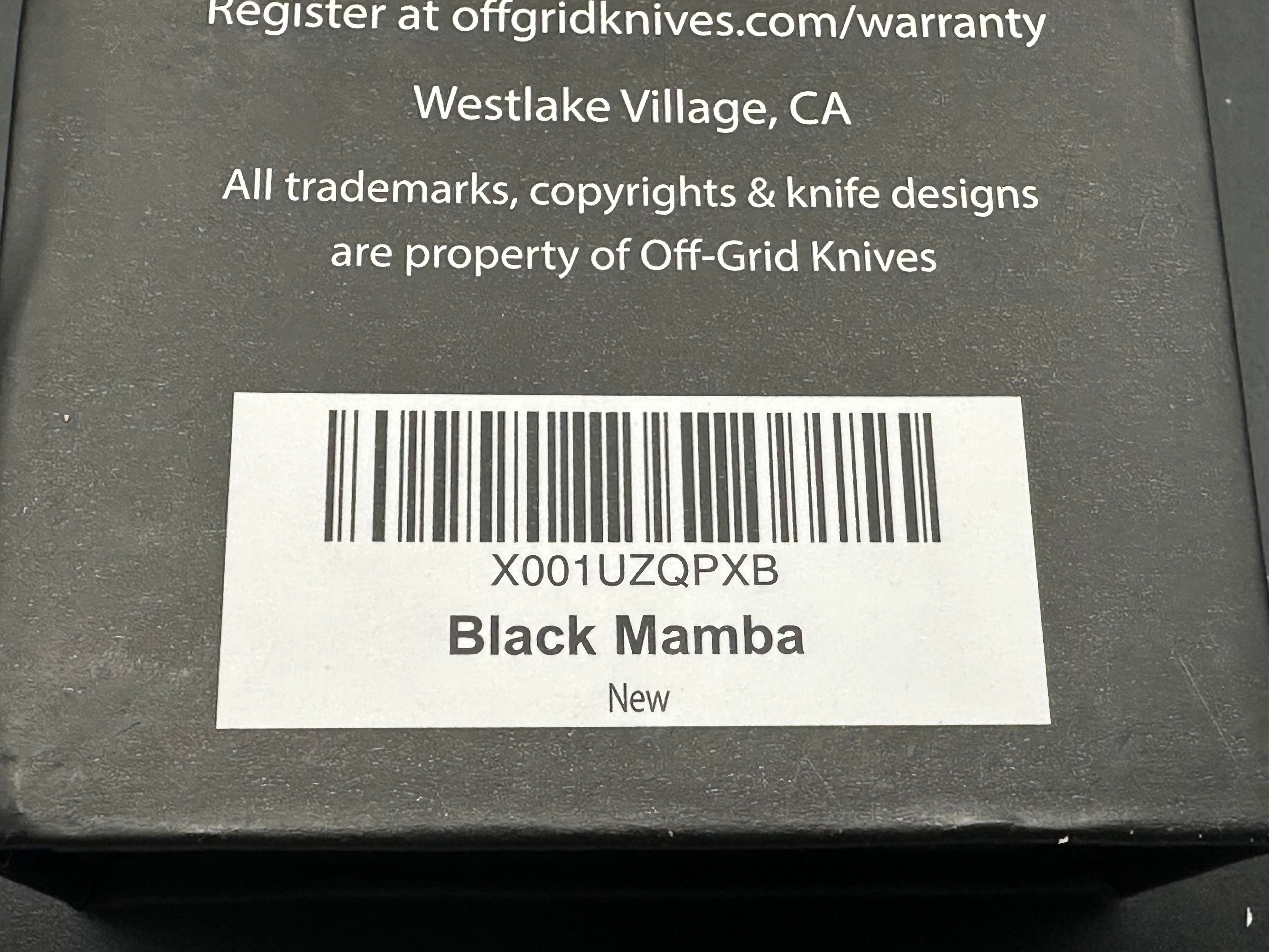 Off Grid Knives Mamba V2 titanium handle w/M390 blade
