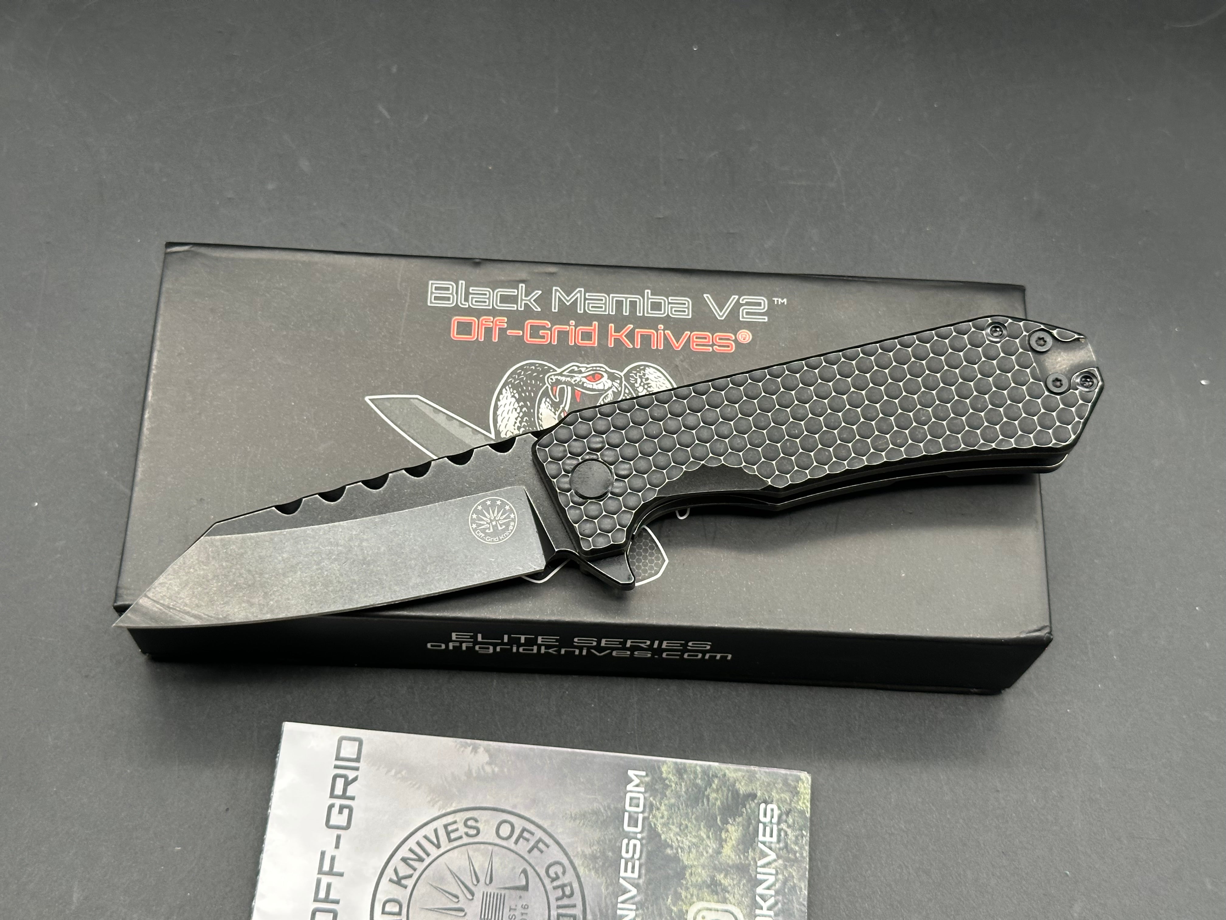 Off Grid Knives Mamba V2 titanium handle w/M390 blade