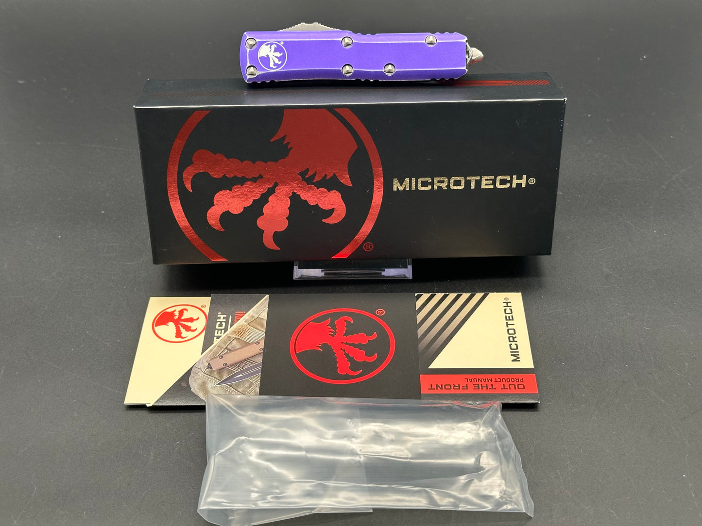 Microtech UTX-85 S/E OTF Automatic Knife Distressed Purple (3.1" AP)