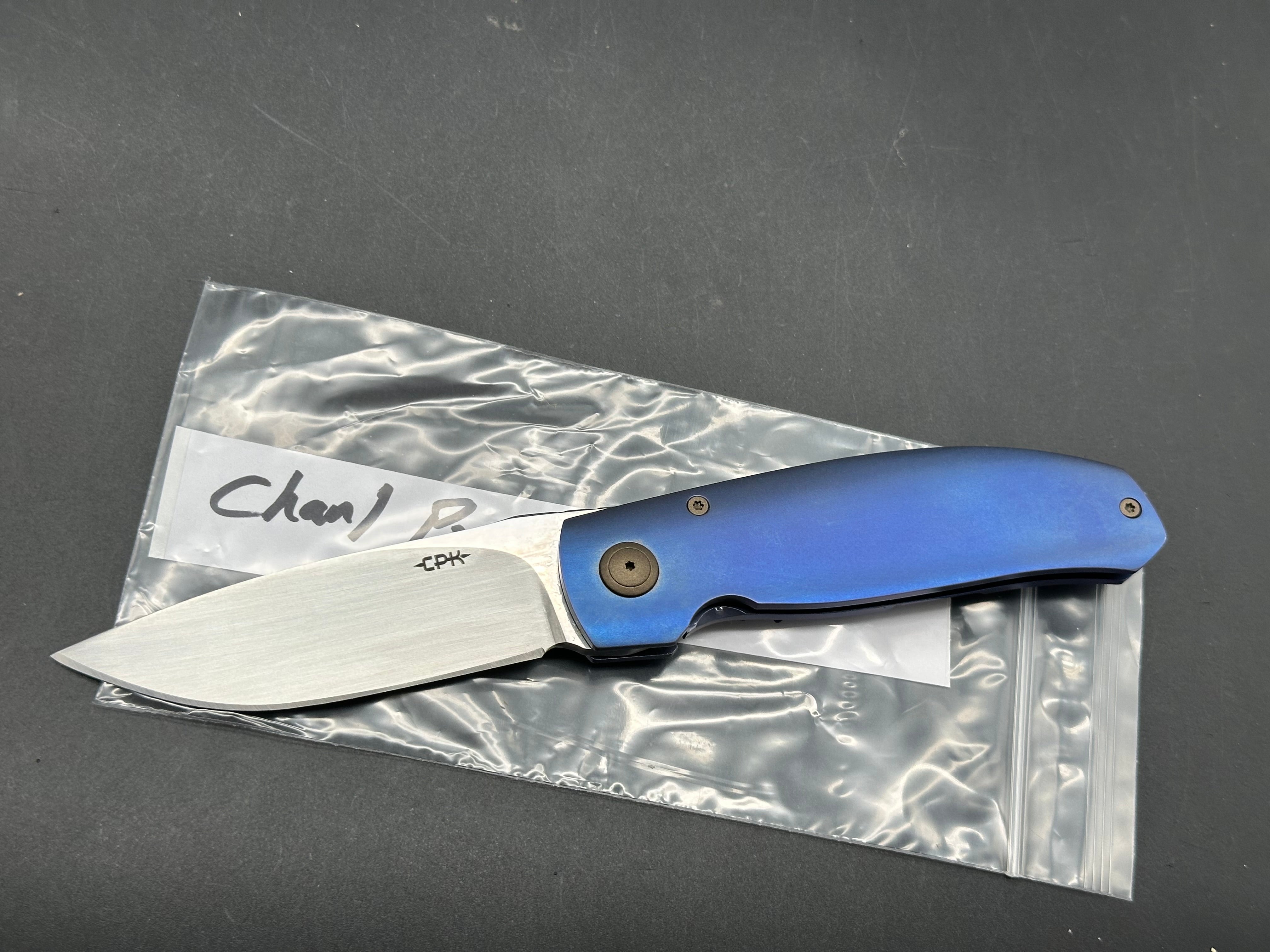 Charl Pienaar CPK1 Front flipper titanium scales w/M390 blade