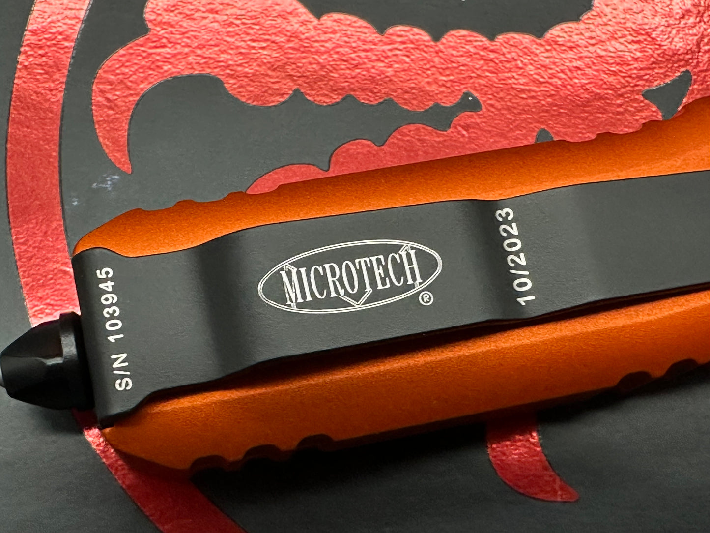 Microtech UTX-85 S/E OTF Automatic Knife Orange (3.125" Black)