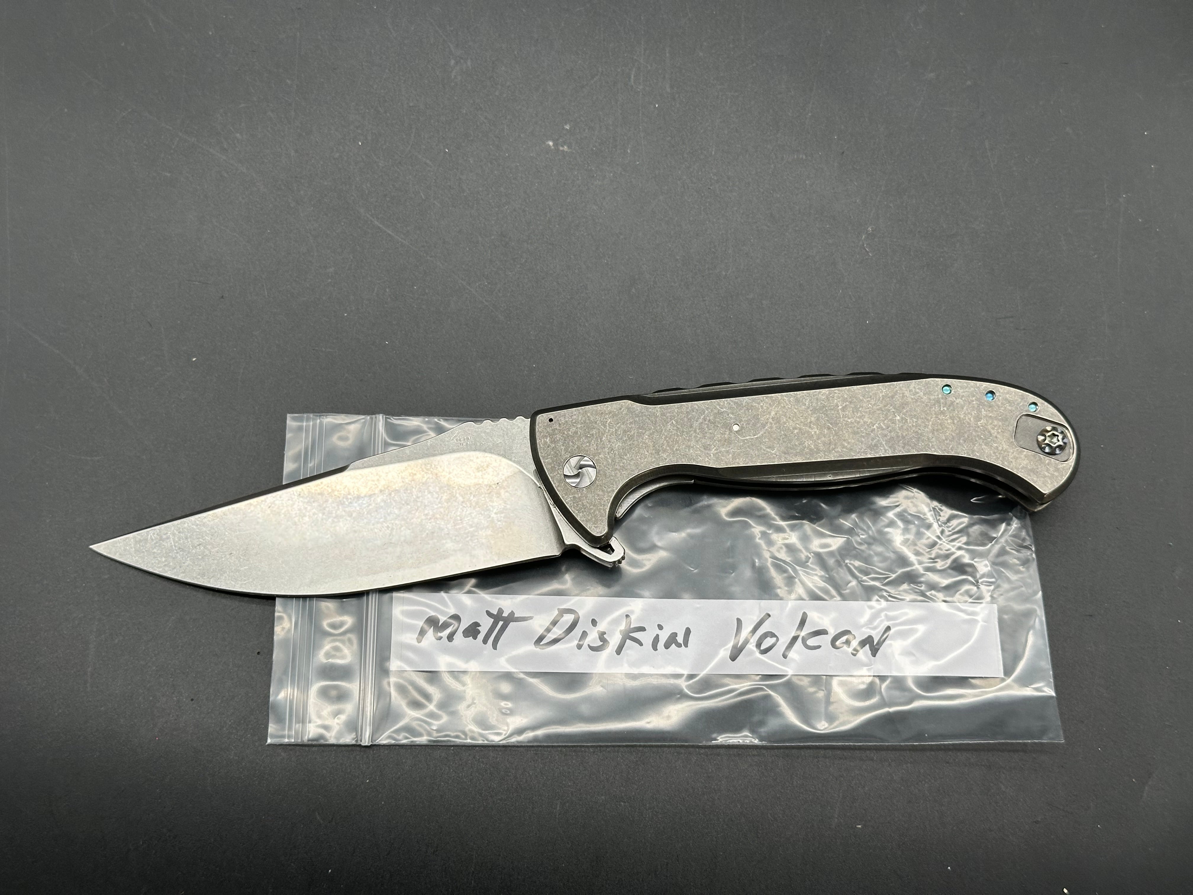Matt Diskin Volcan Titanium handle w/M390 blade