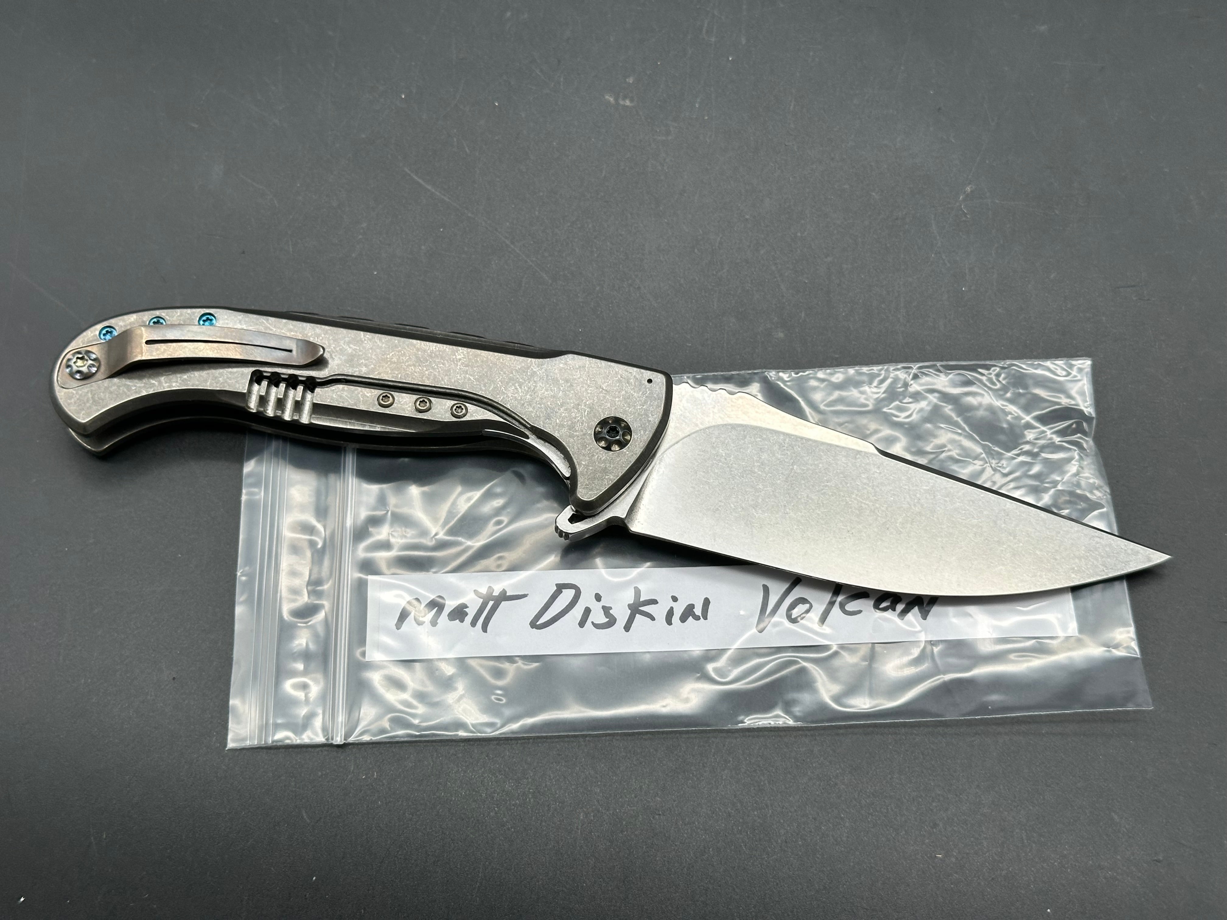 Matt Diskin Volcan Titanium handle w/M390 blade