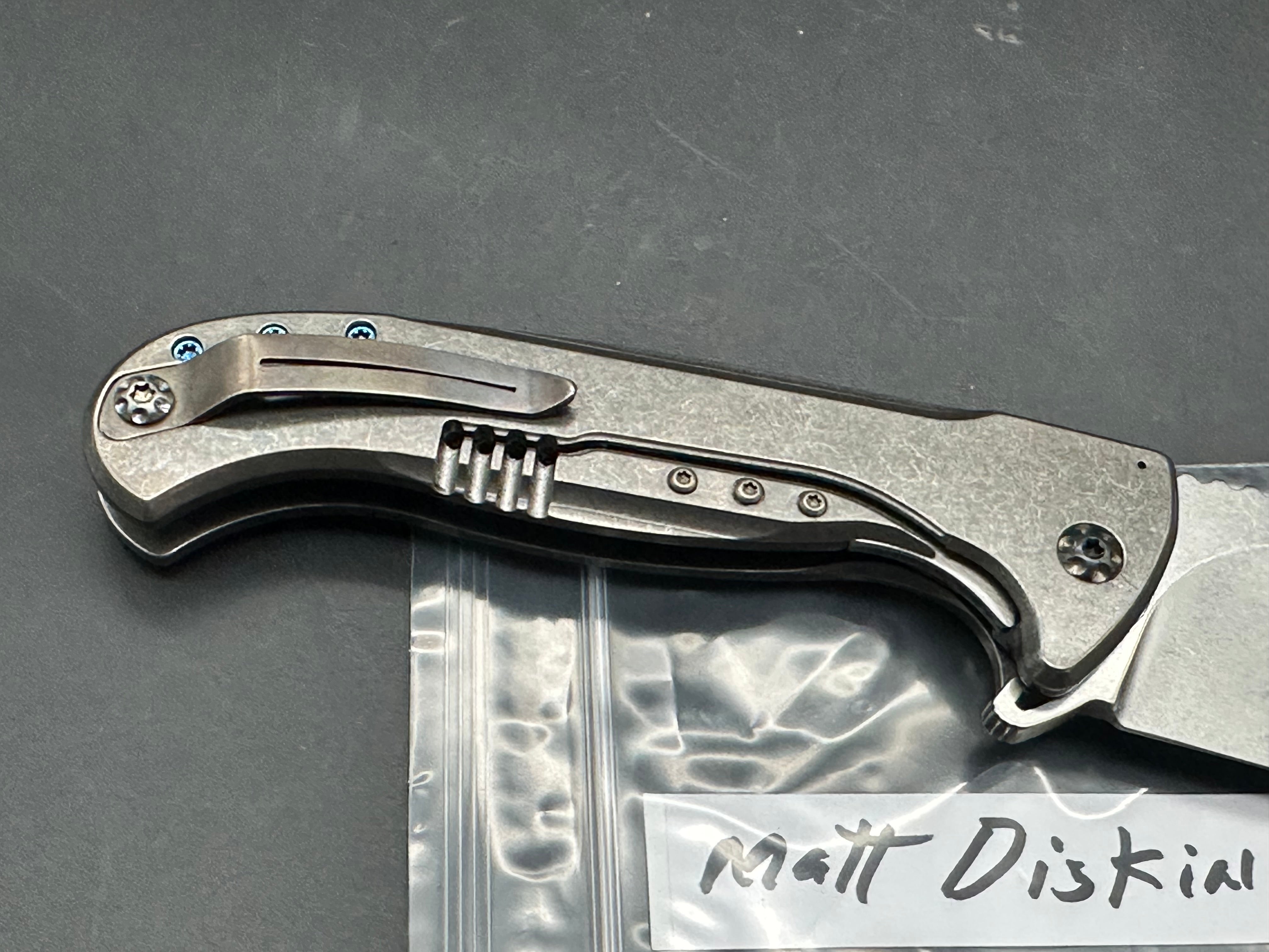 Matt Diskin Volcan Titanium handle w/M390 blade