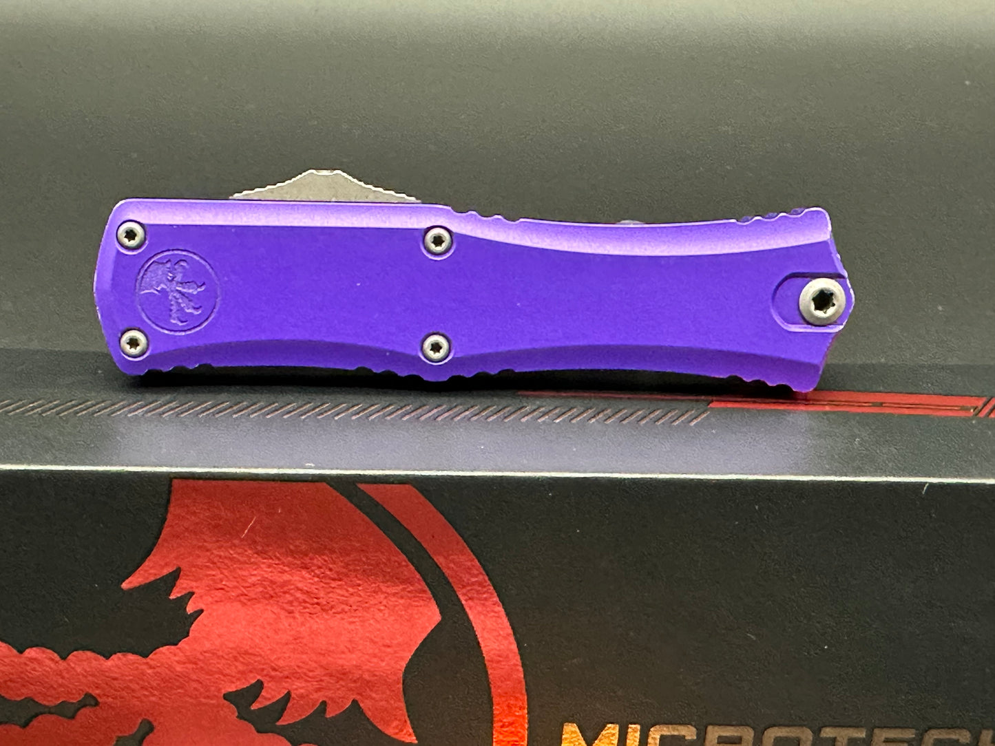 Microtech Hera II Mini Bayonet OTF Knife Purple Aluminum (3" Apocalyptic)