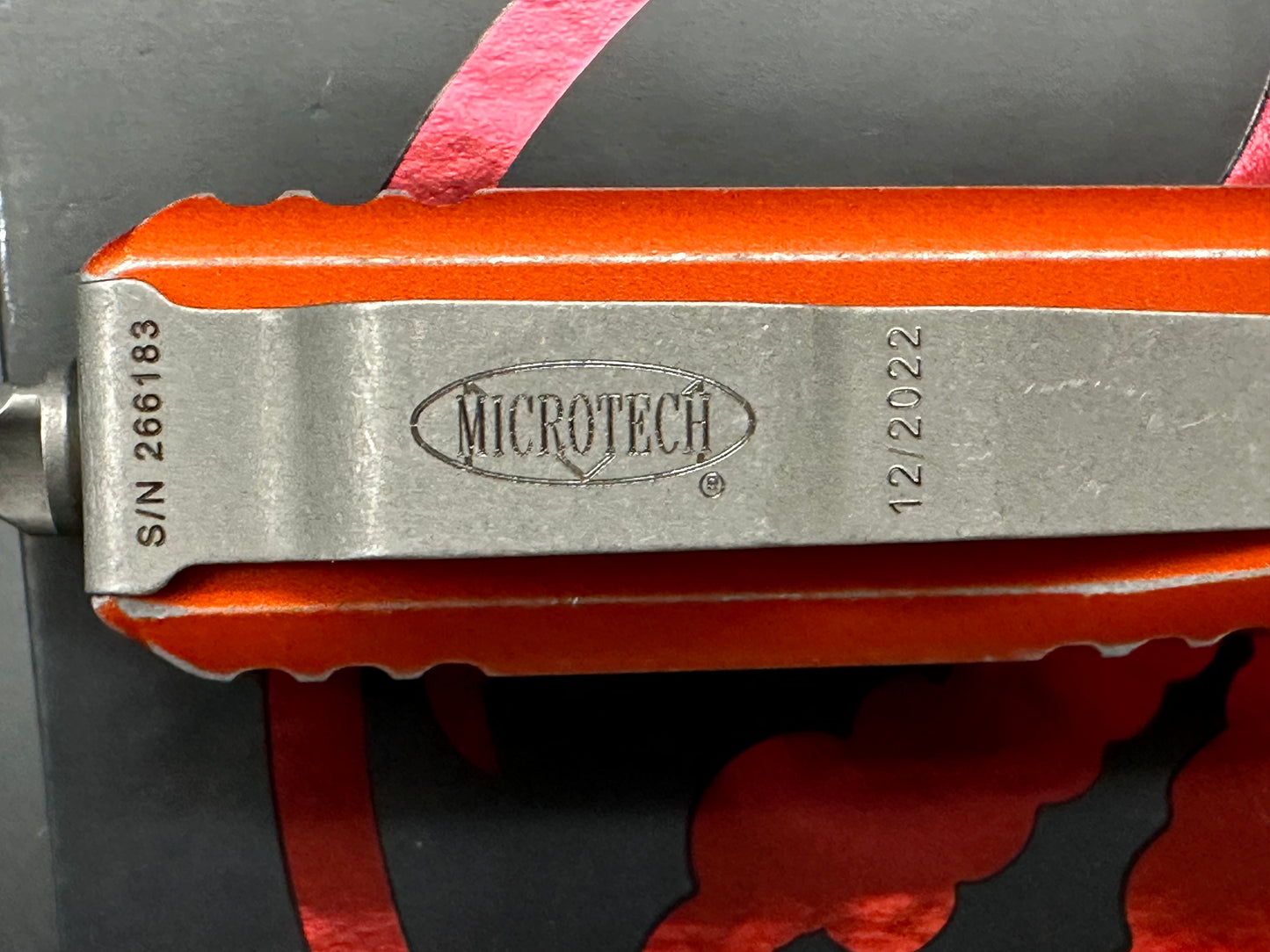 Microtech Ultratech S/E OTF Automatic Knife distressed Orange (3.4" Apocalyptic)