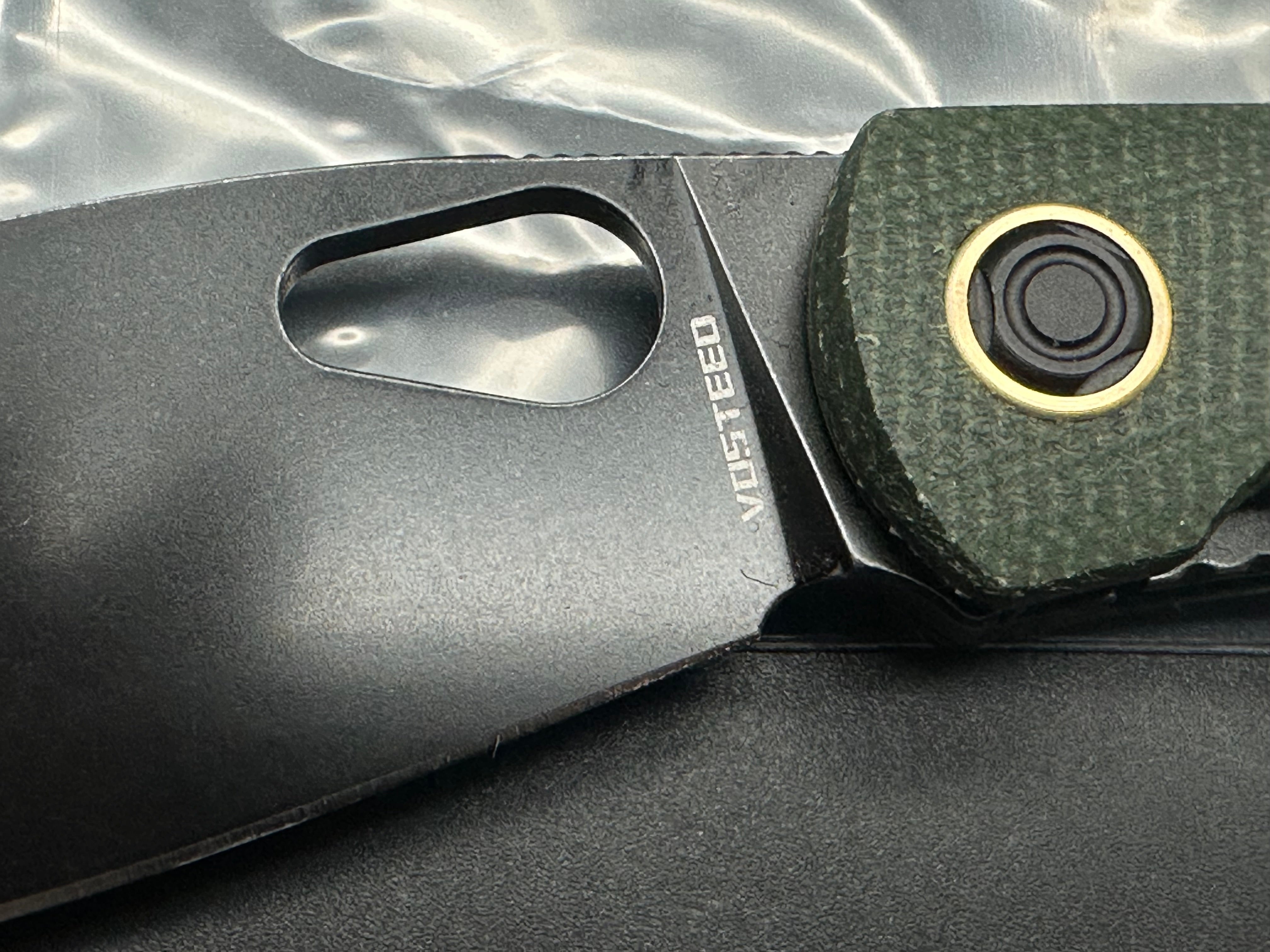Vosteed Nightshade green micarta w/154CM blade