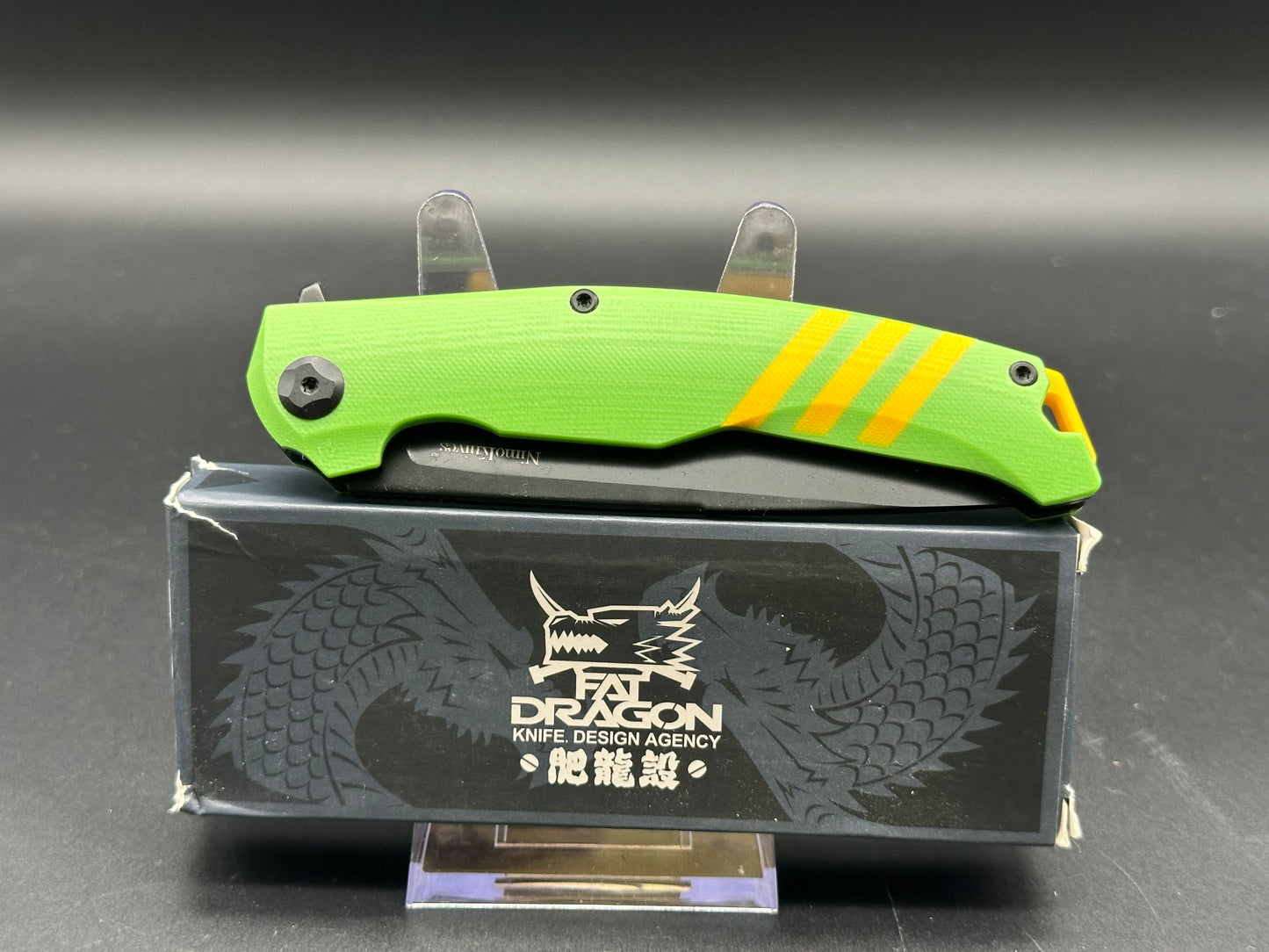 Nimo / Fat Dragon green G10 scales w/D2 blade