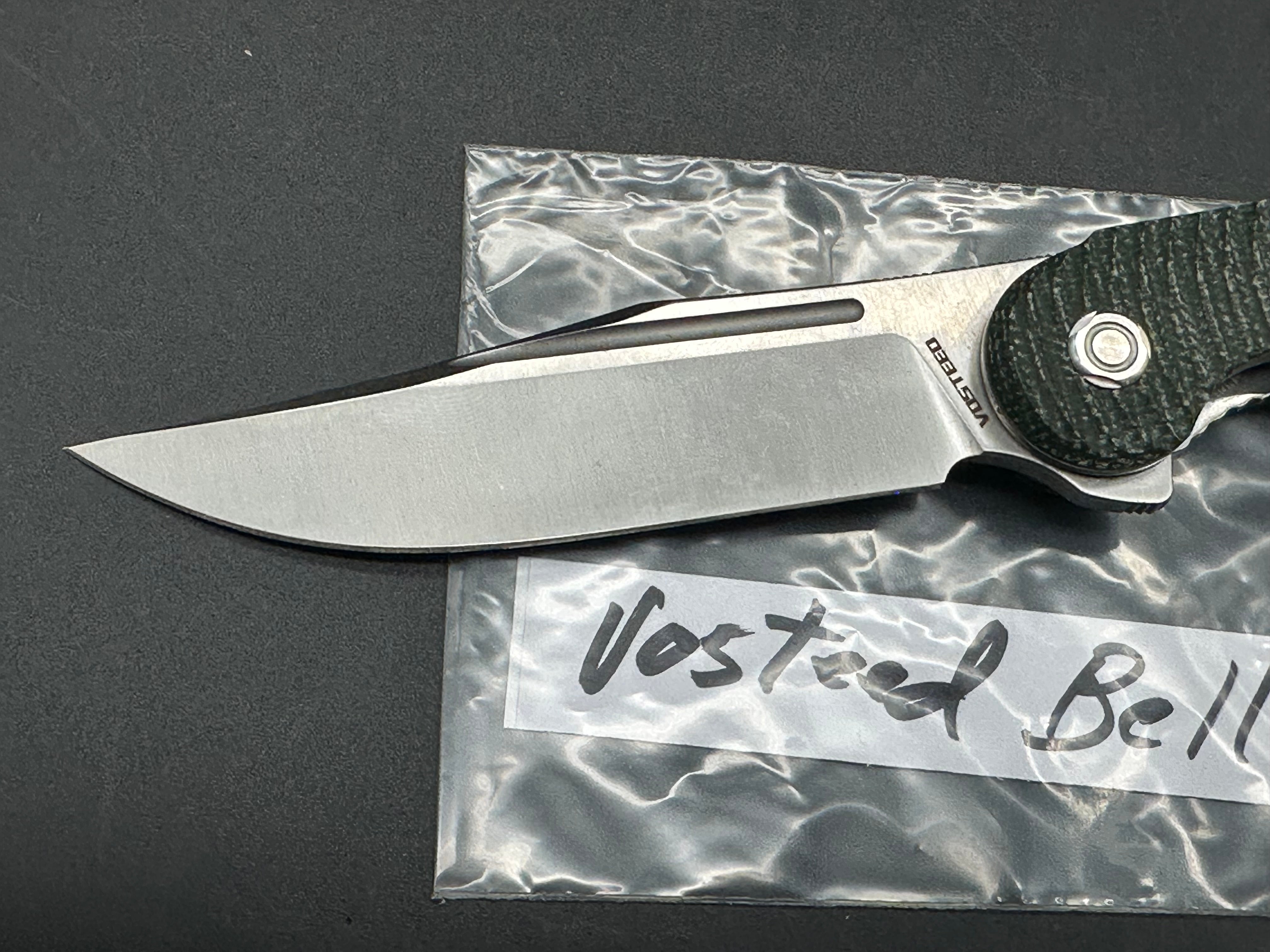 Vosteed Bellamy Green Micarta handle w/154CM blade
