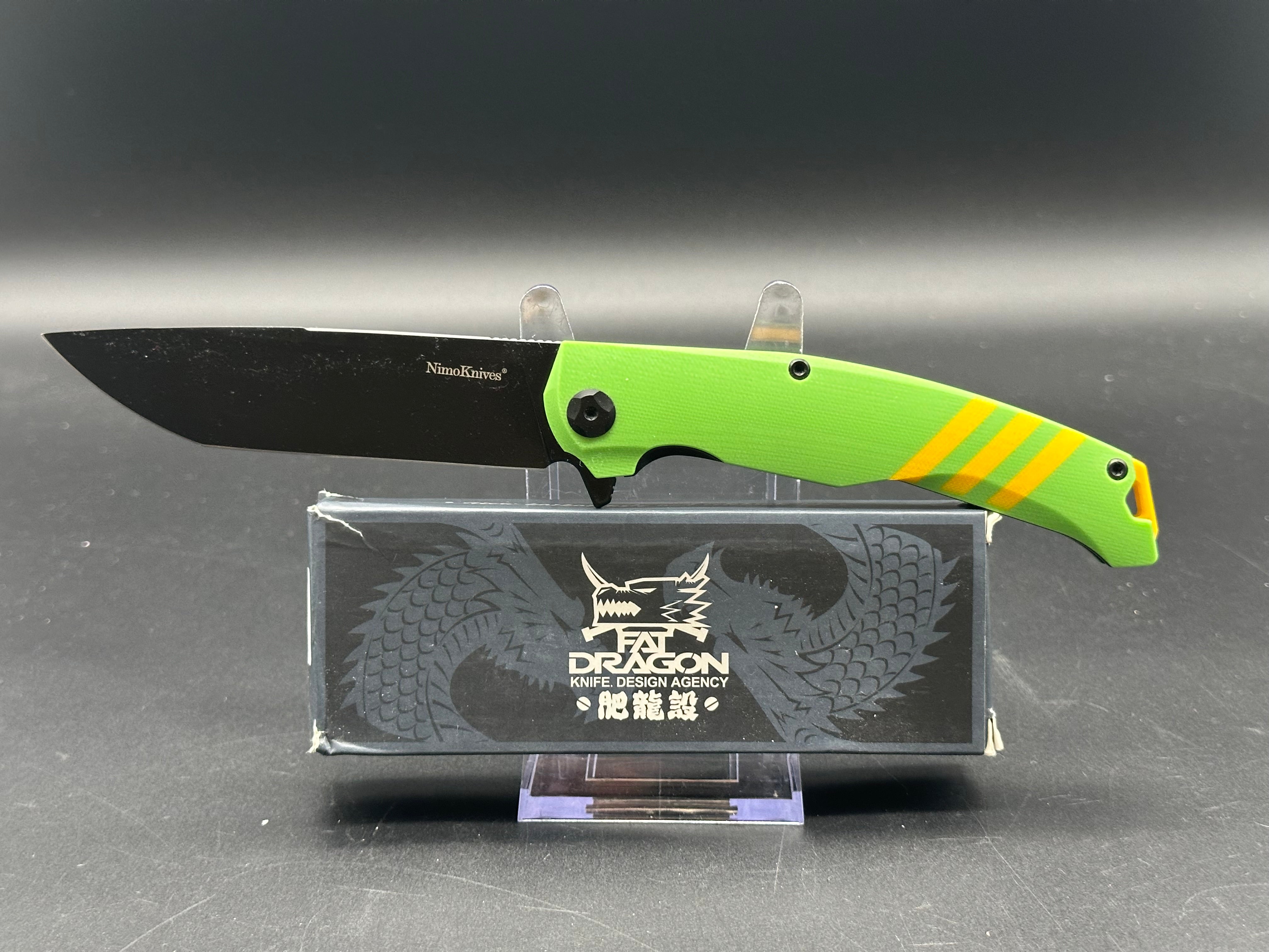 Nimo / Fat Dragon green G10 scales w/D2 blade