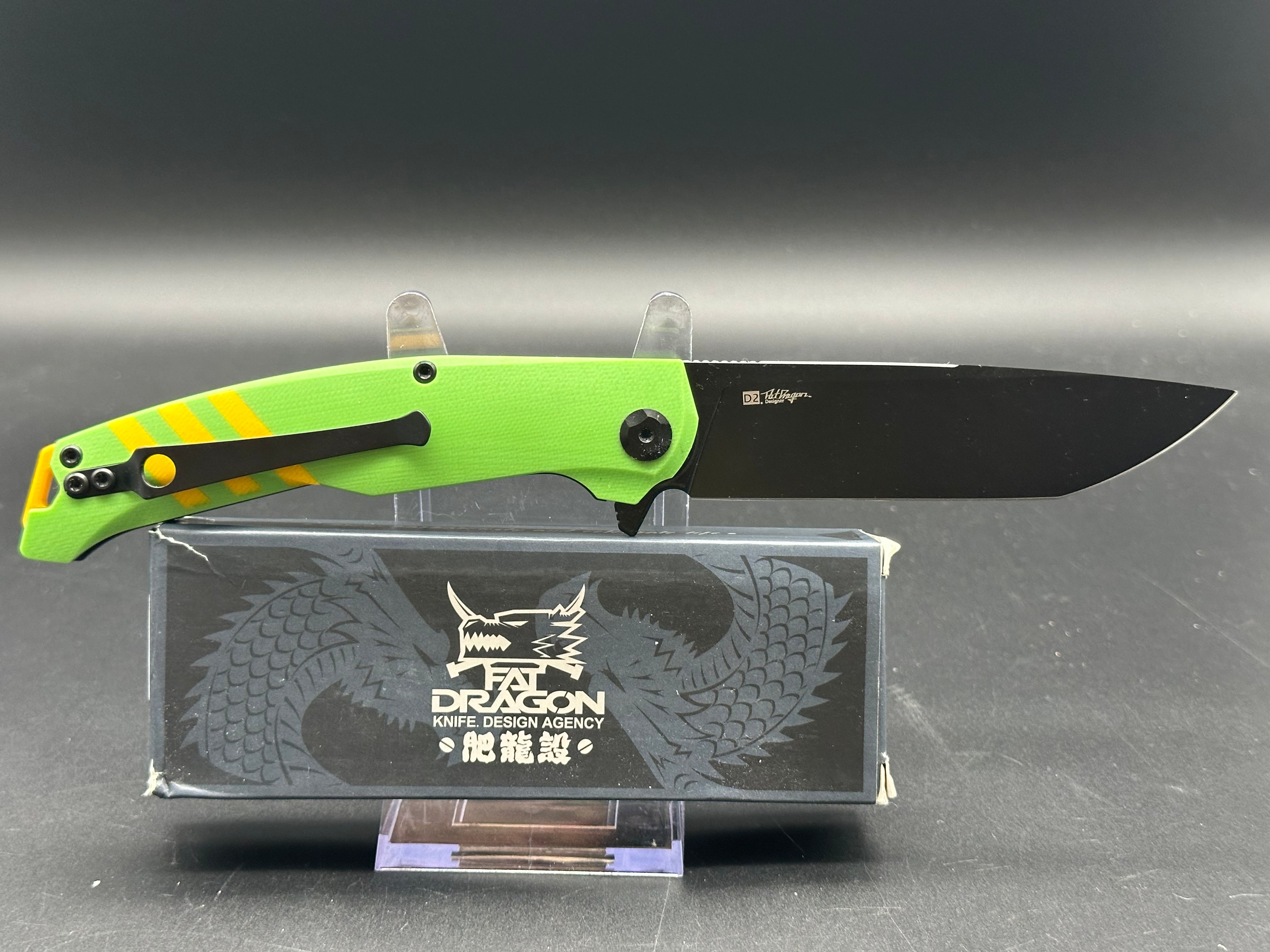 Nimo / Fat Dragon green G10 scales w/D2 blade