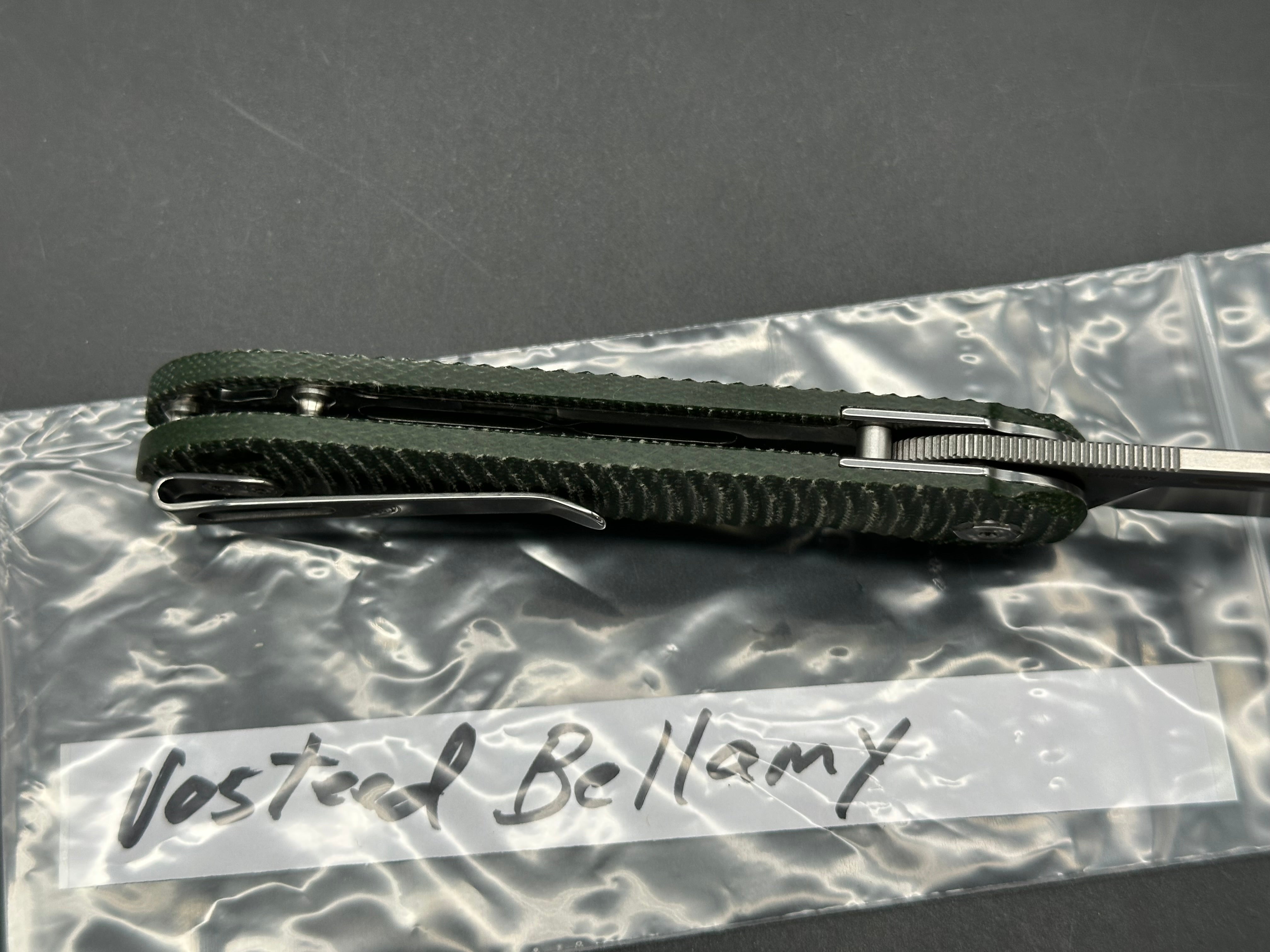 Vosteed Bellamy Green Micarta handle w/154CM blade