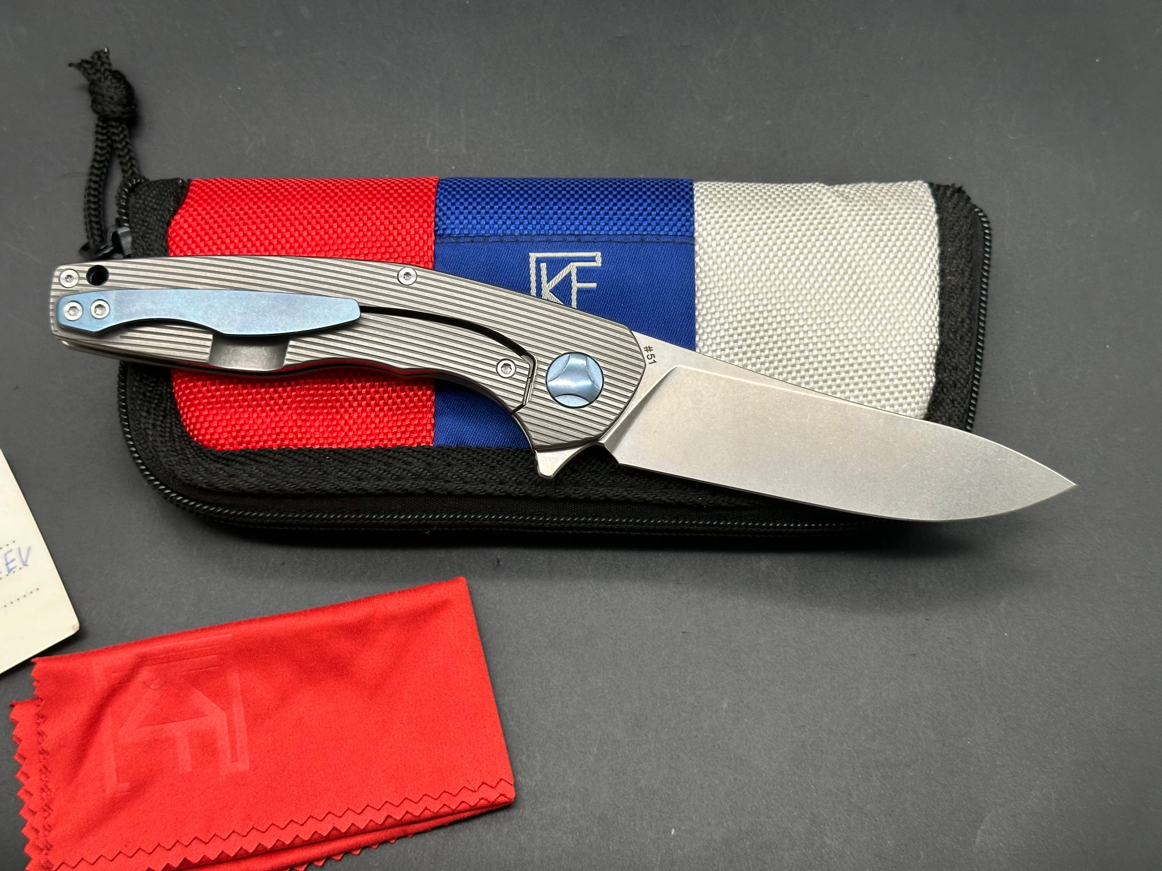 Custom Knife Factory S.S.E Titanium handle w/M390 blade