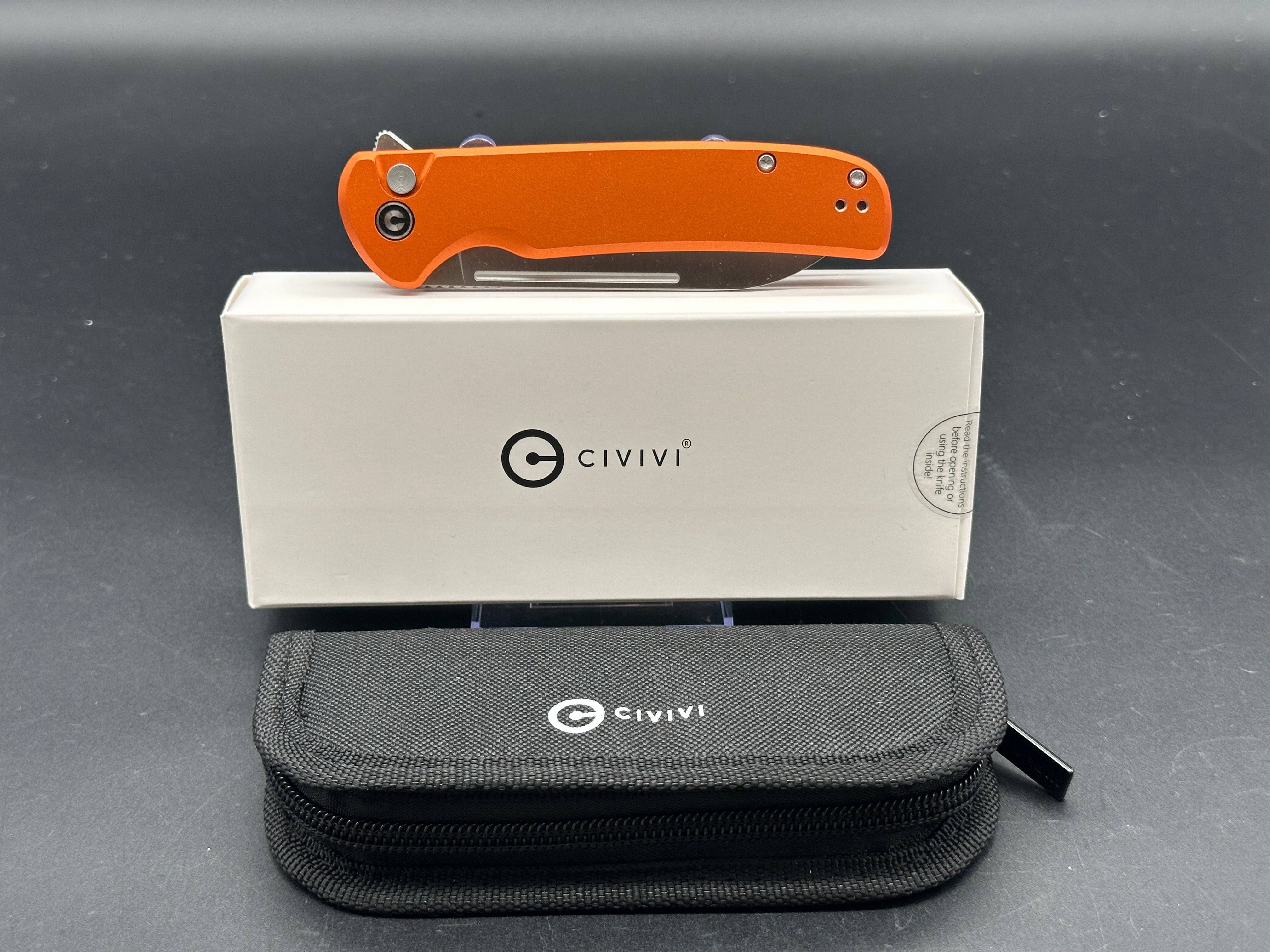 CIVIVI CHEVALIER II ORANGE ALUMINUM HANDLE 14C28N