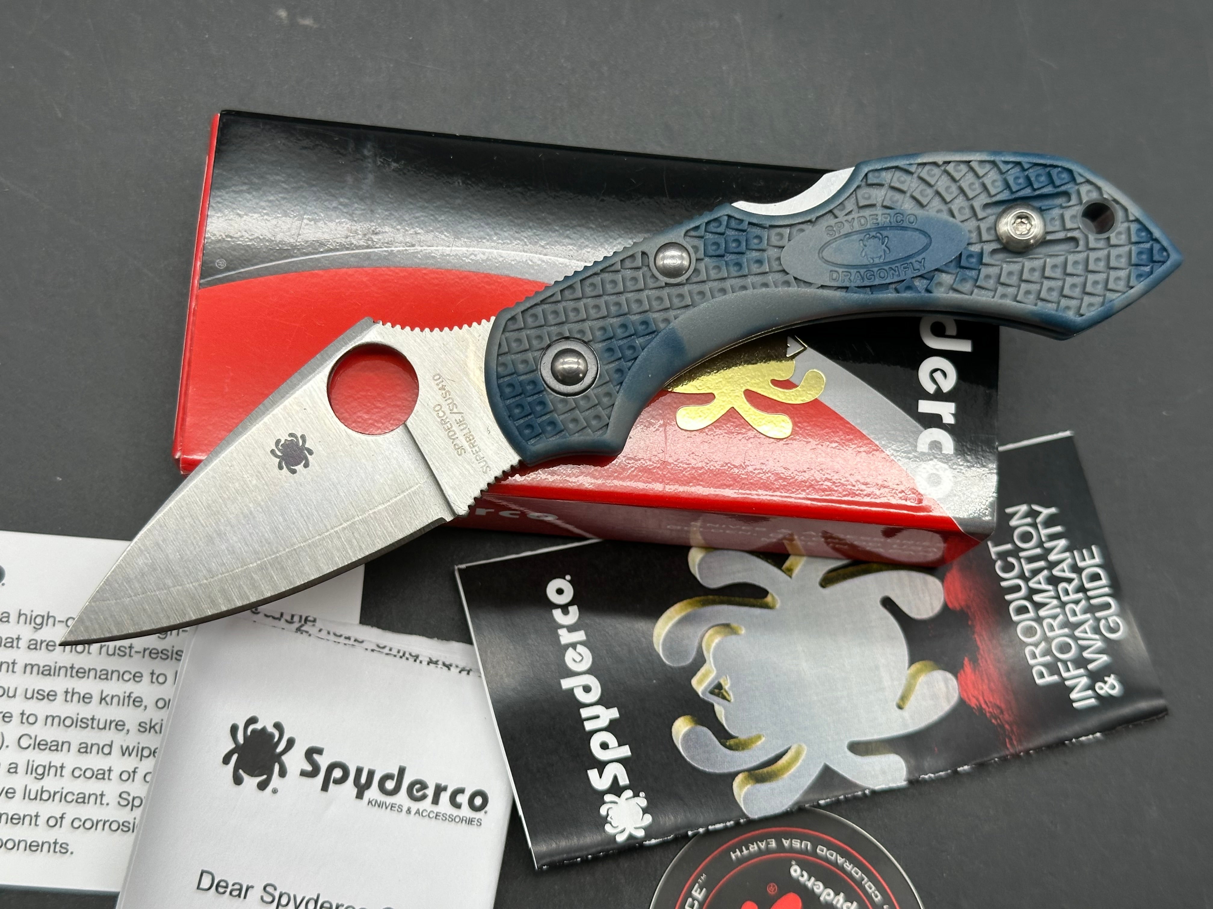 Spyderco Dragonfly Superblue Satin blade