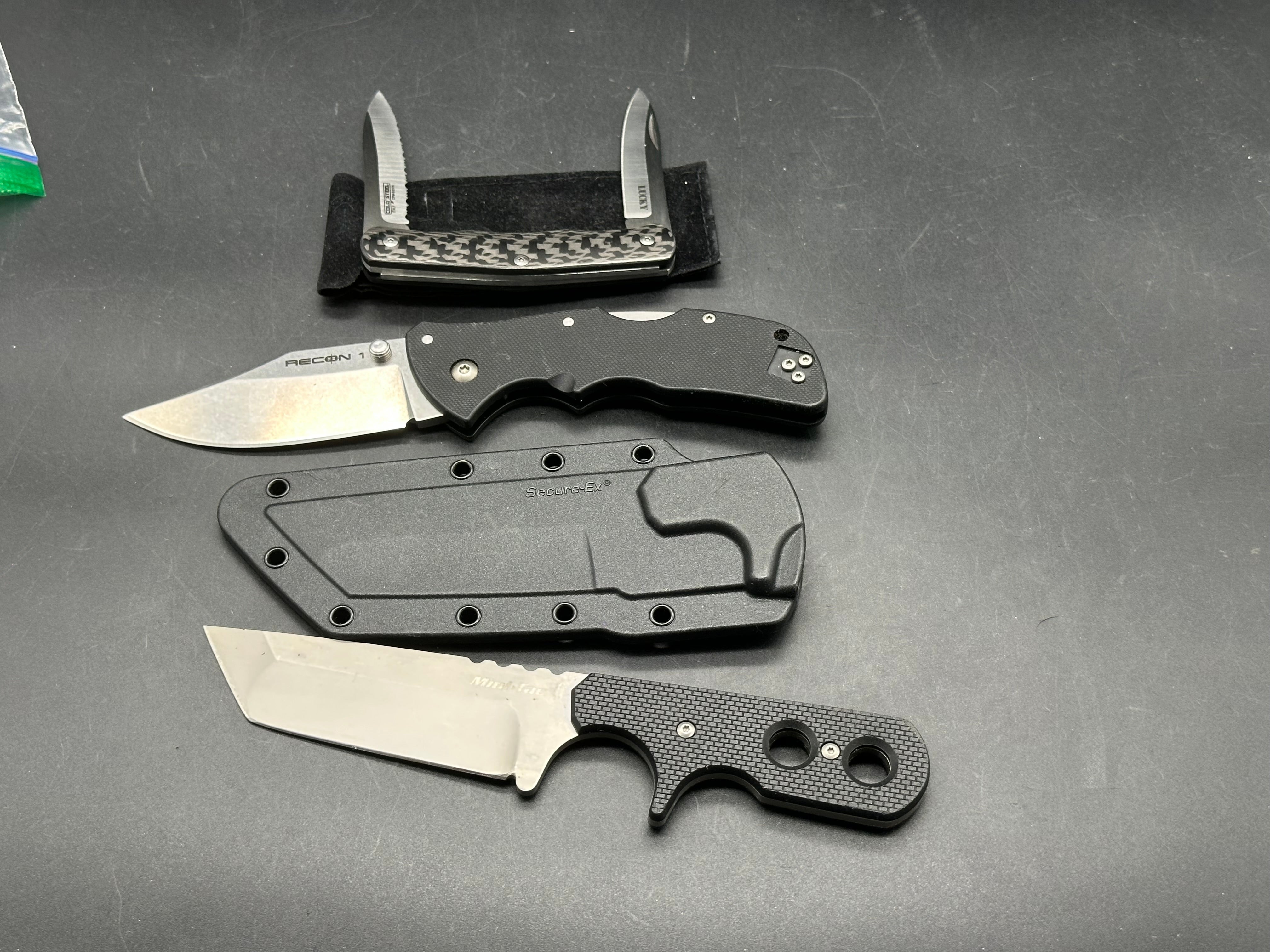 Cold Steel Mini Recon, Mini Tac Tanto, Lucky 3-Knife bundle
